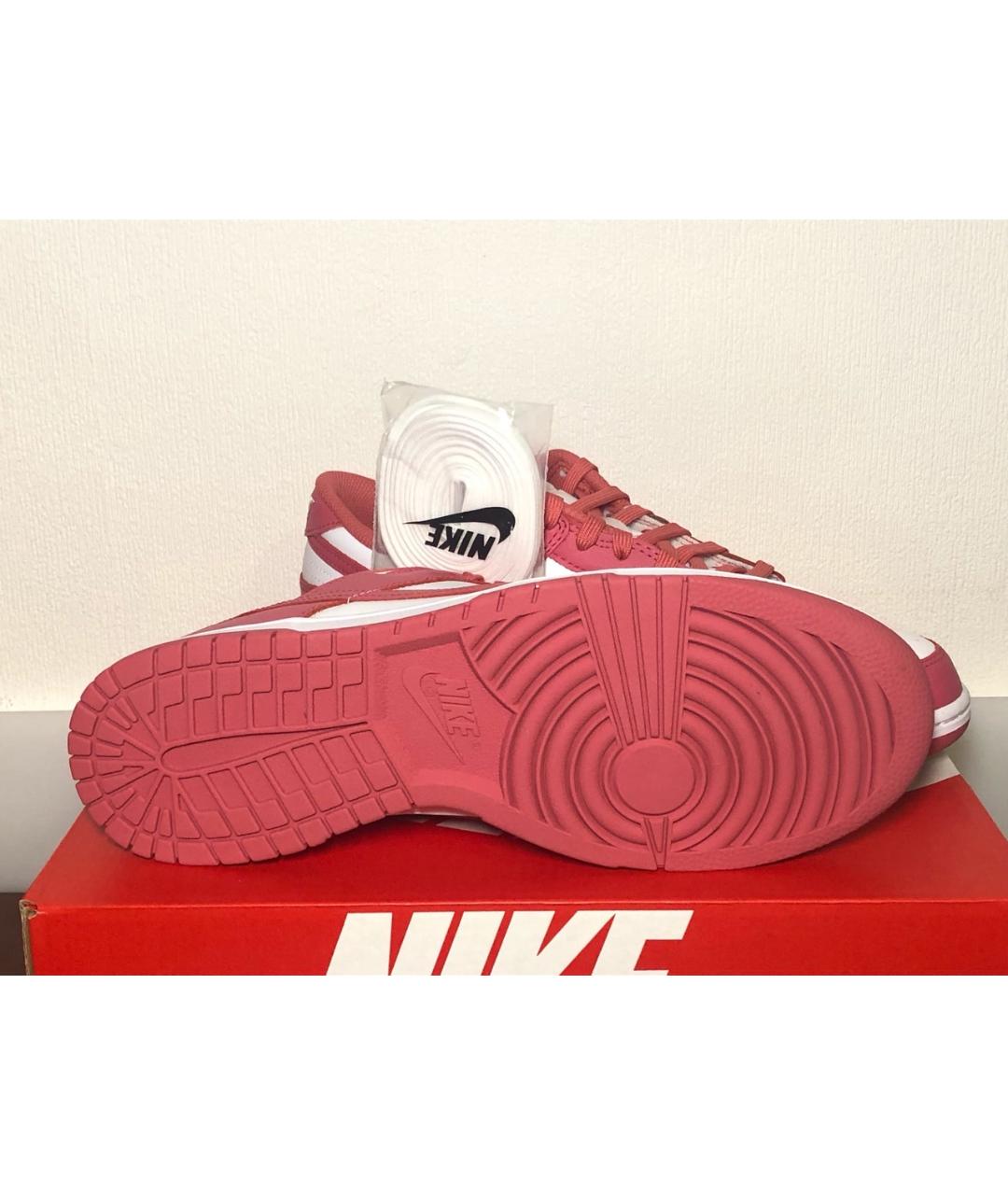 NIKE Розовые кожаные низкие кроссовки / кеды, фото 4