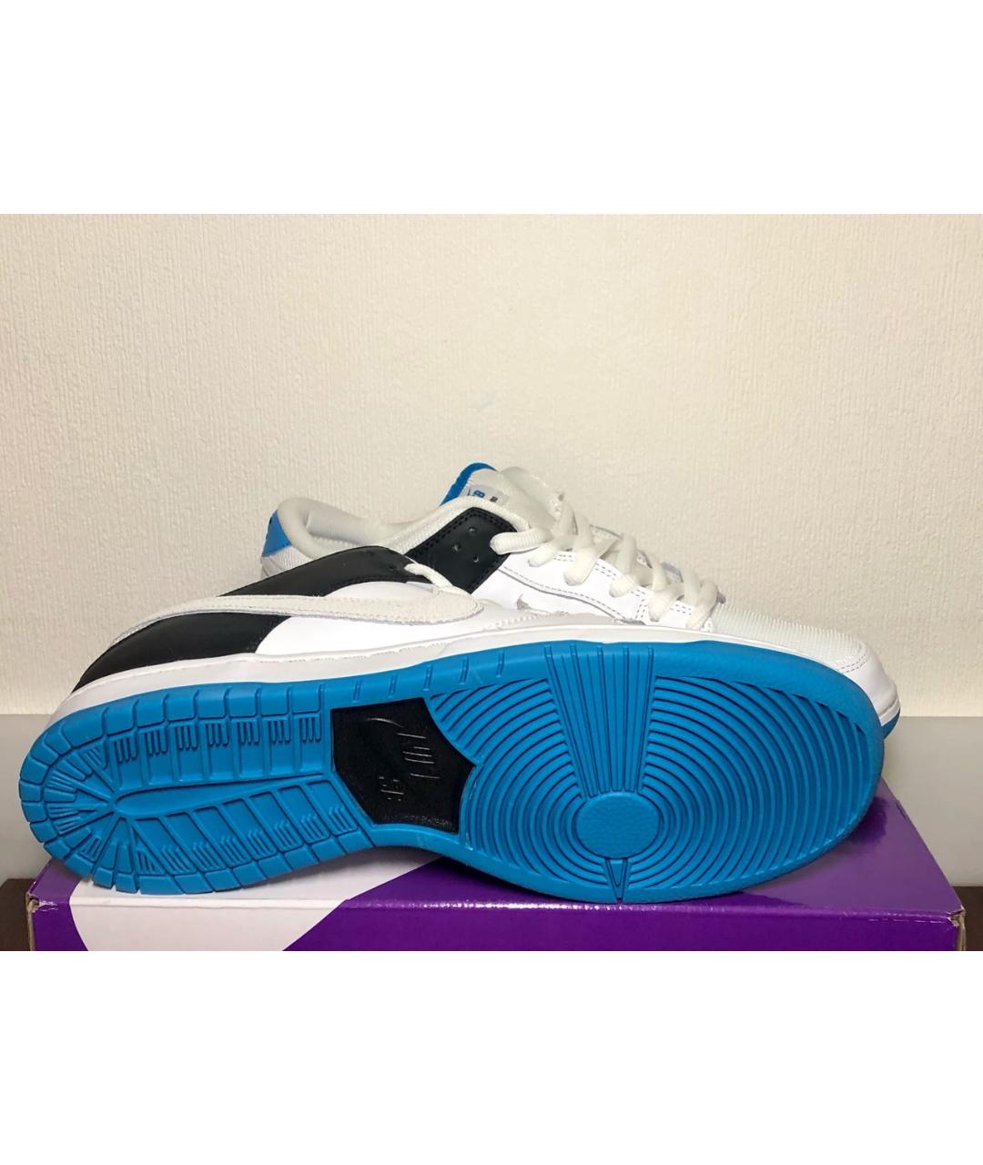 NIKE Белые кожаные низкие кроссовки / кеды, фото 4