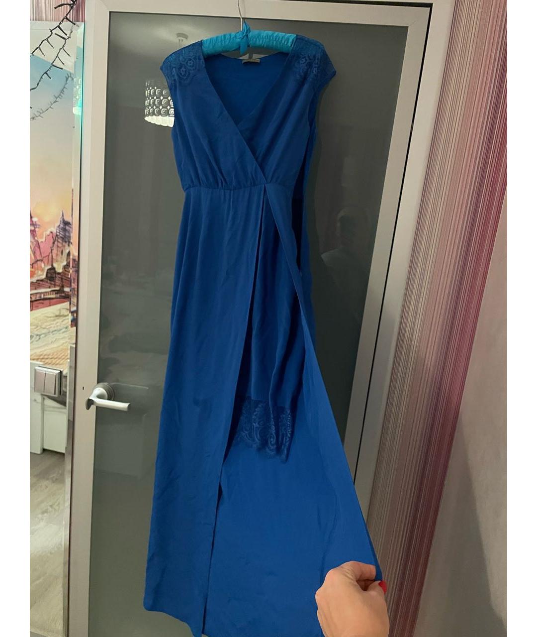 LIU JO Синее ацетатное коктейльное платье, фото 9