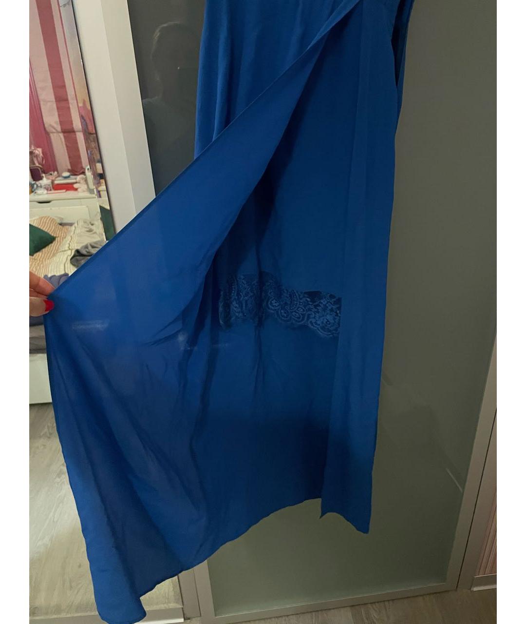 LIU JO Синее ацетатное коктейльное платье, фото 5