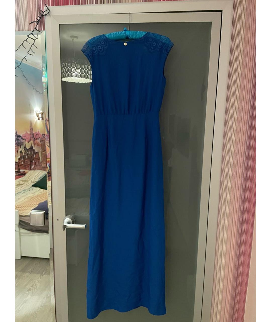 LIU JO Синее ацетатное коктейльное платье, фото 2