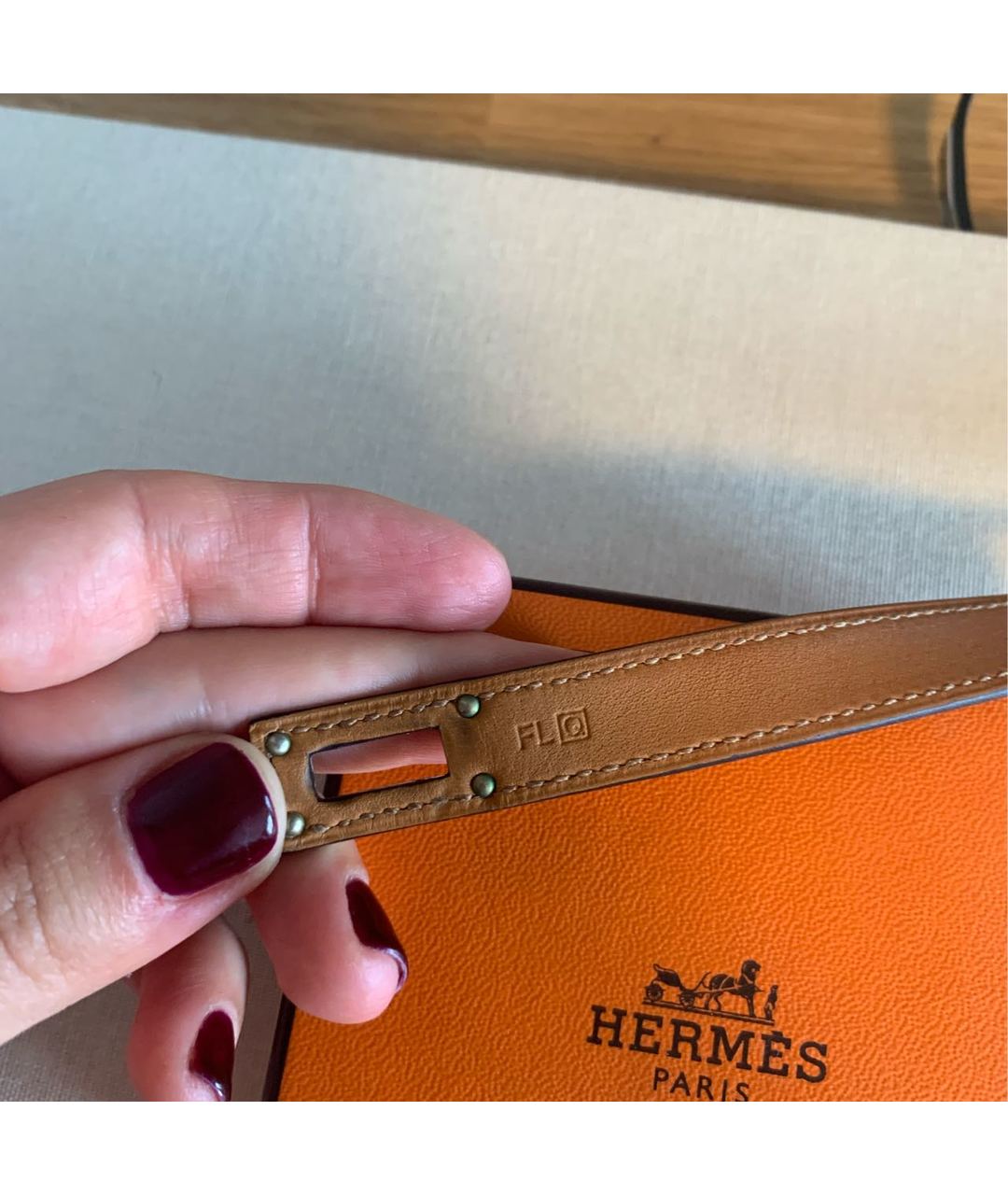 HERMES PRE-OWNED Черный кожаный браслет, фото 5