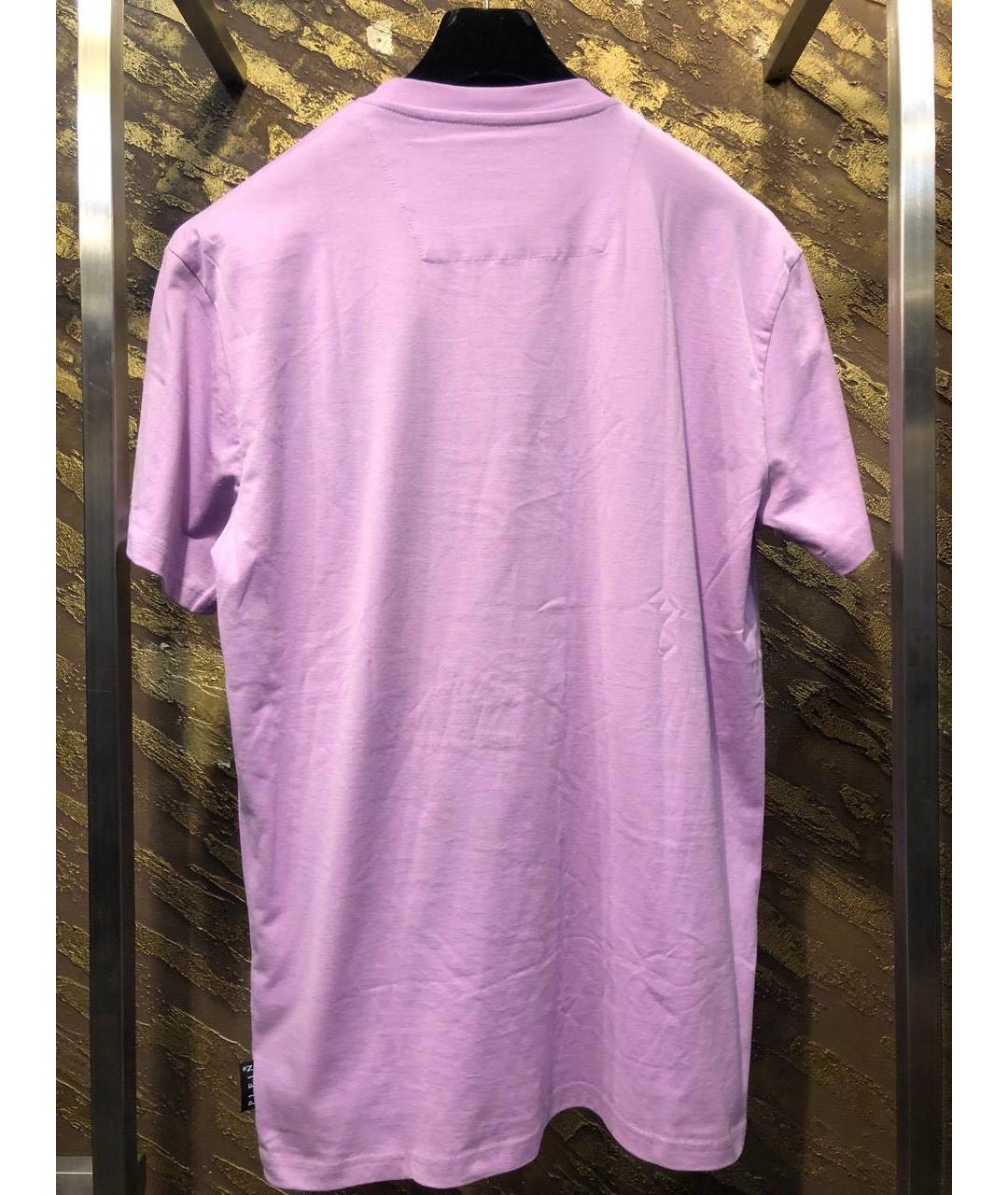 PHILIPP PLEIN Фиолетовая хлопковая футболка, фото 2