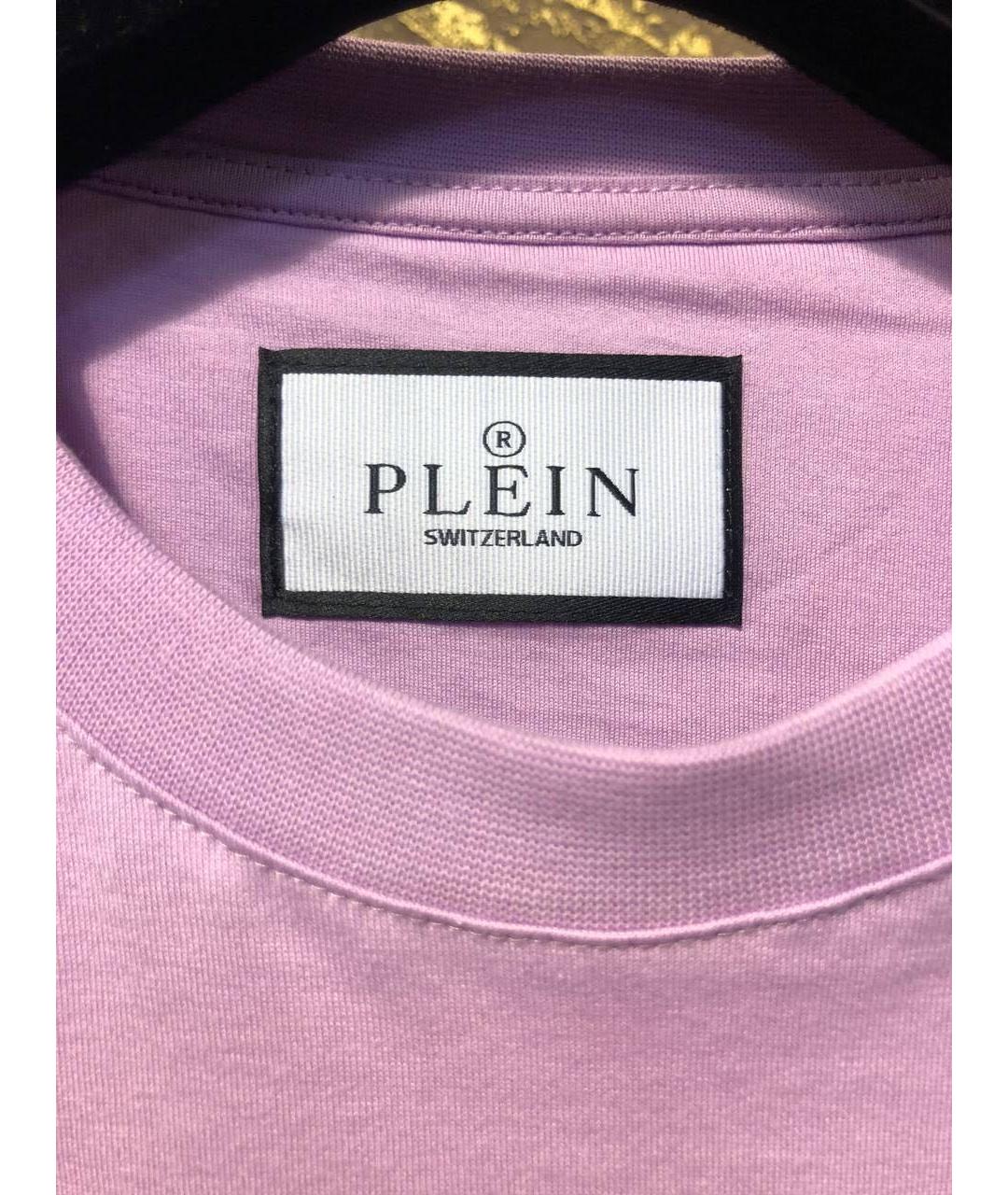 PHILIPP PLEIN Фиолетовая хлопковая футболка, фото 5