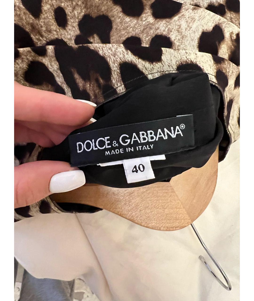 DOLCE&GABBANA Мульти шелковое коктейльное платье, фото 2