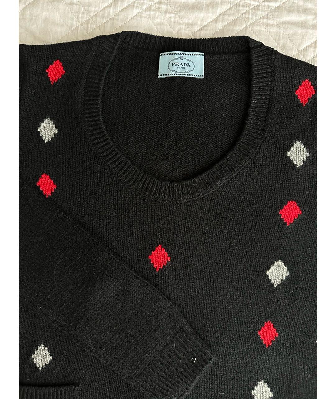 PRADA Черный кашемировый джемпер / свитер, фото 3