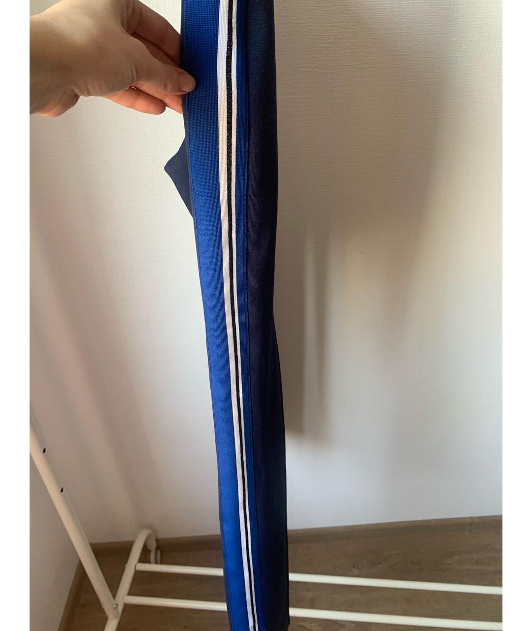 ESCADA Темно-синие хлопковые прямые брюки, фото 4