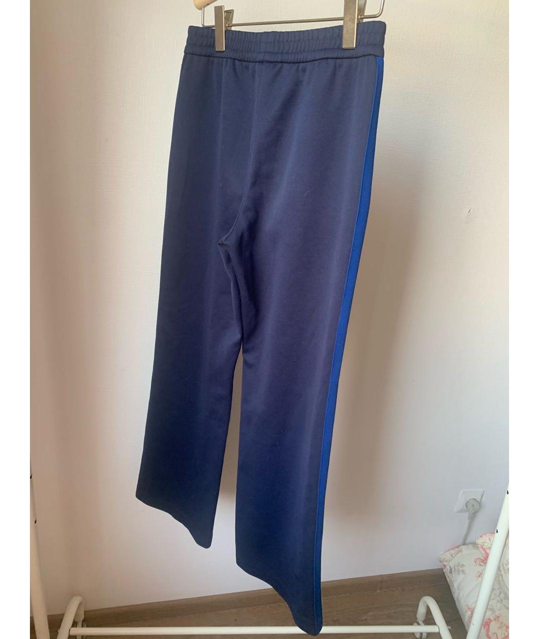 ESCADA Темно-синие хлопковые прямые брюки, фото 2