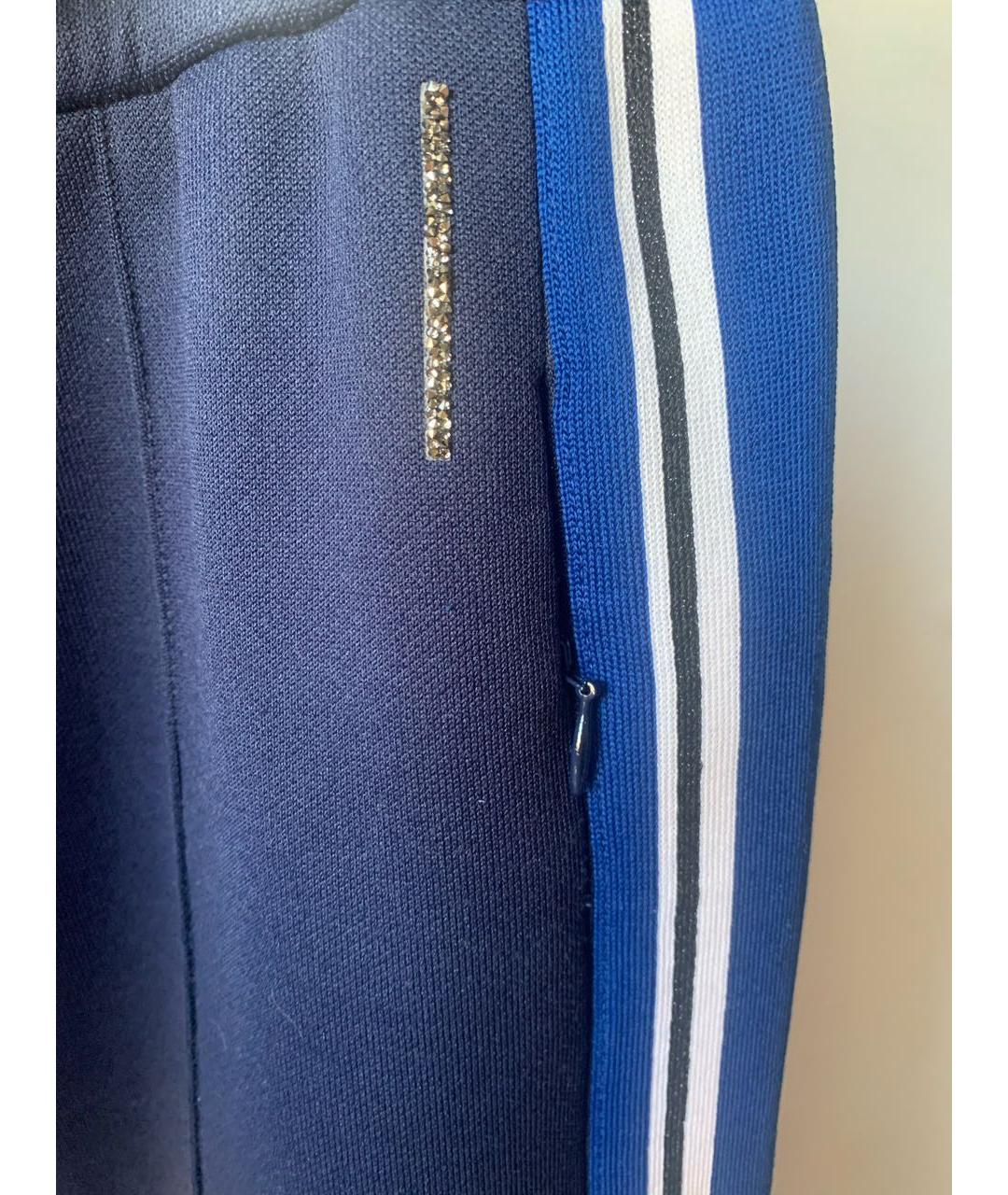 ESCADA Темно-синие хлопковые прямые брюки, фото 5