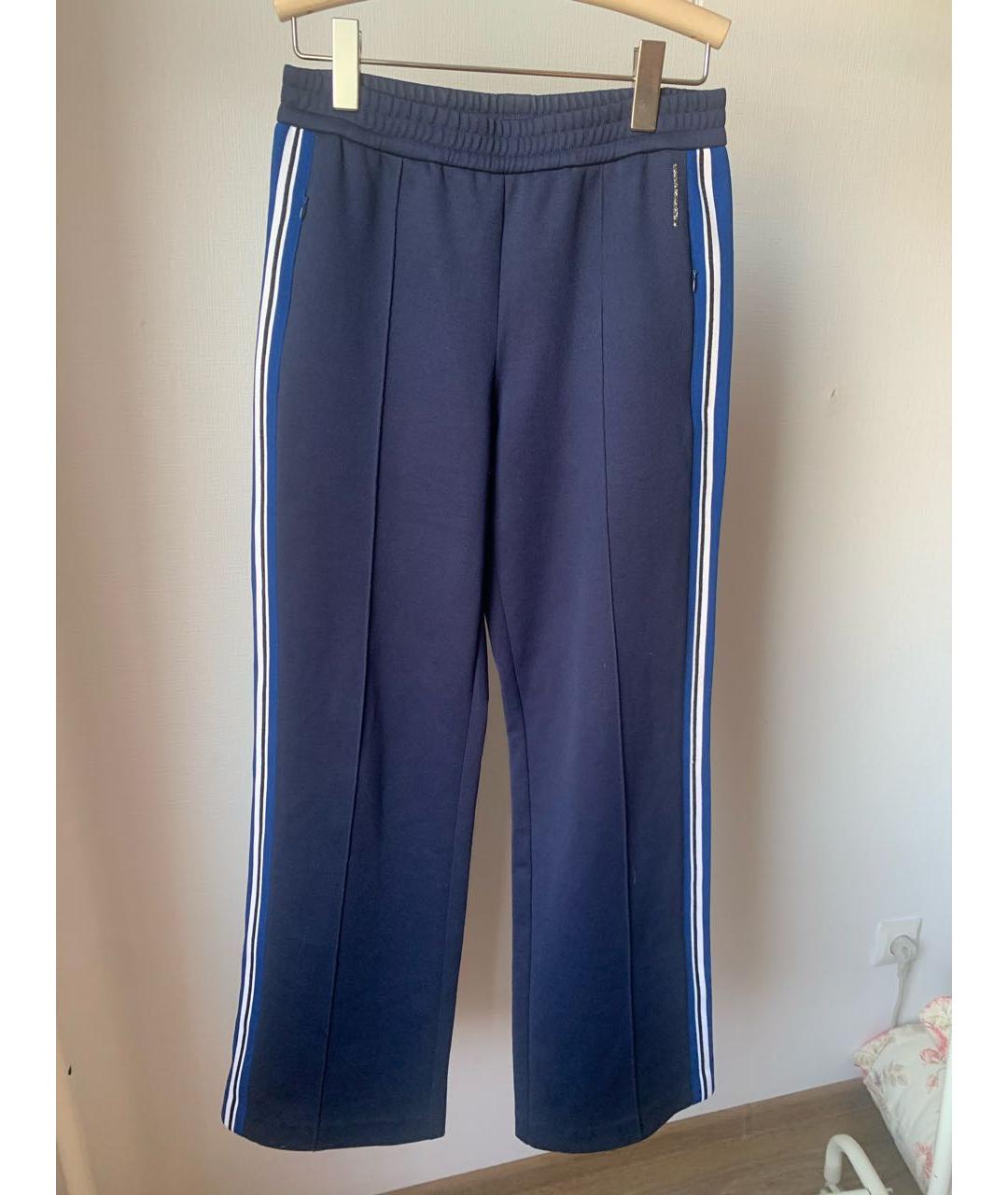 ESCADA Темно-синие хлопковые прямые брюки, фото 6