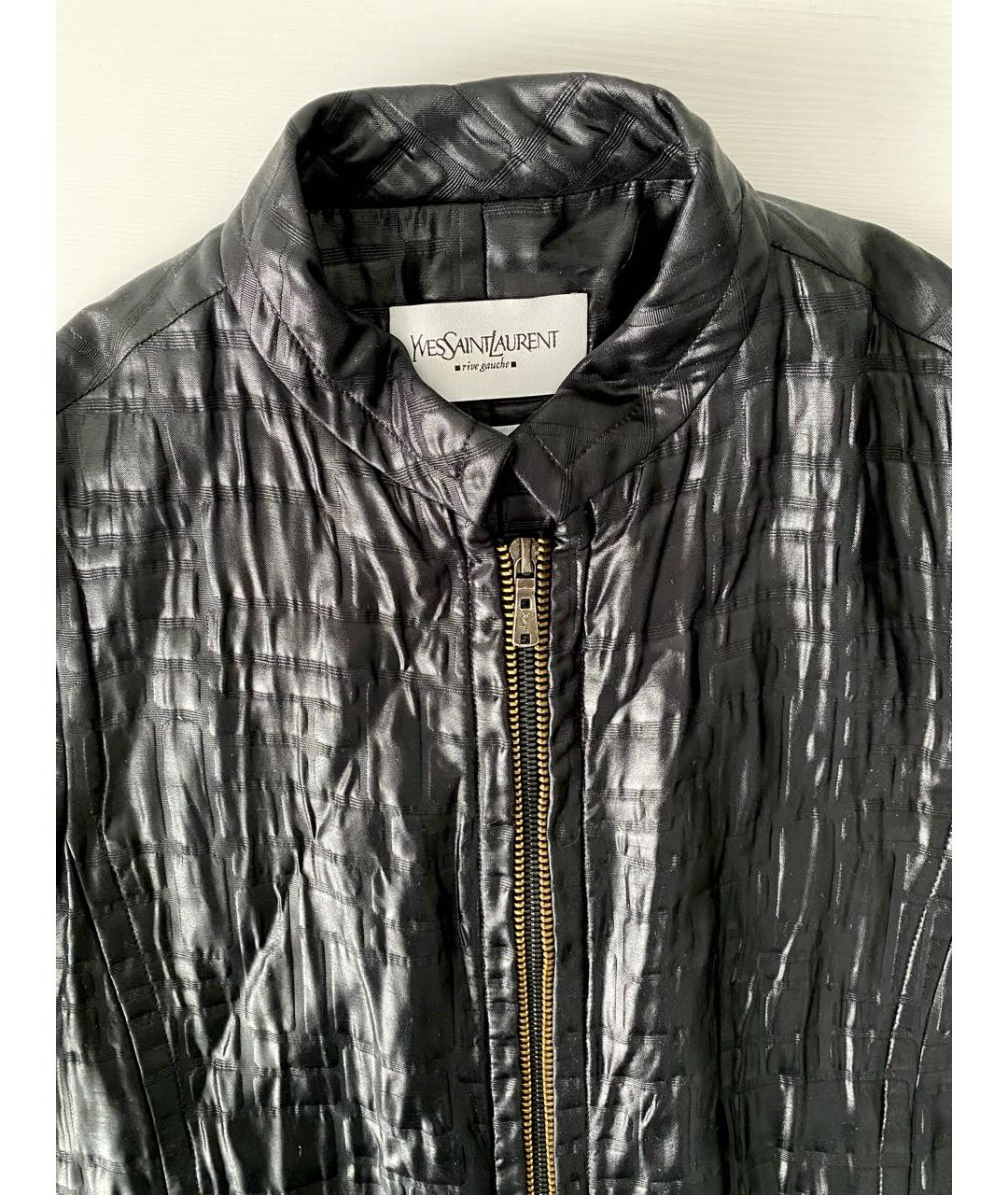 YVES SAINT LAURENT VINTAGE Черный ацетатный тренч/плащ, фото 4