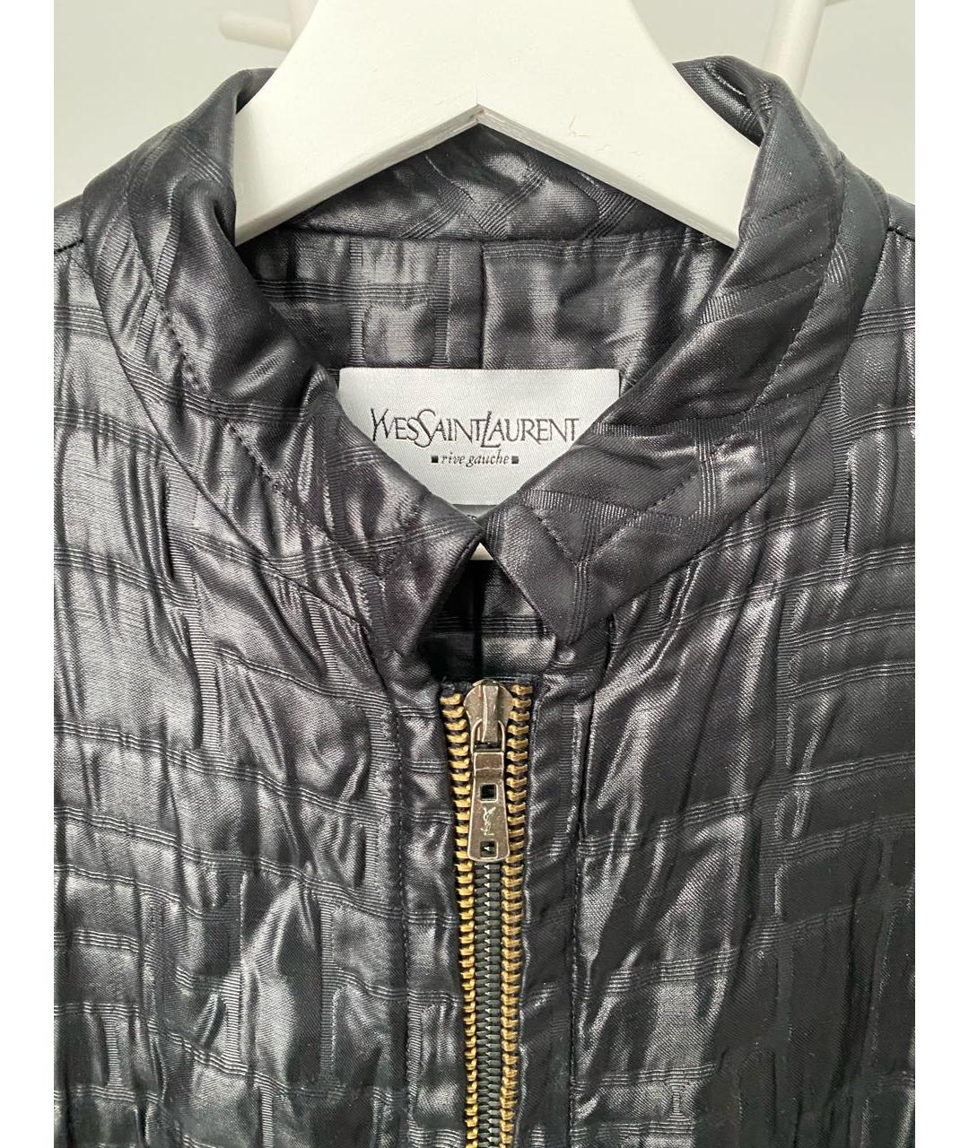 YVES SAINT LAURENT VINTAGE Черный ацетатный тренч/плащ, фото 7