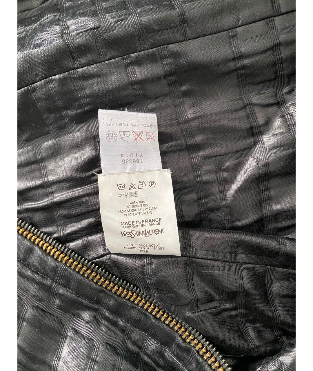 YVES SAINT LAURENT VINTAGE Черный ацетатный тренч/плащ, фото 6