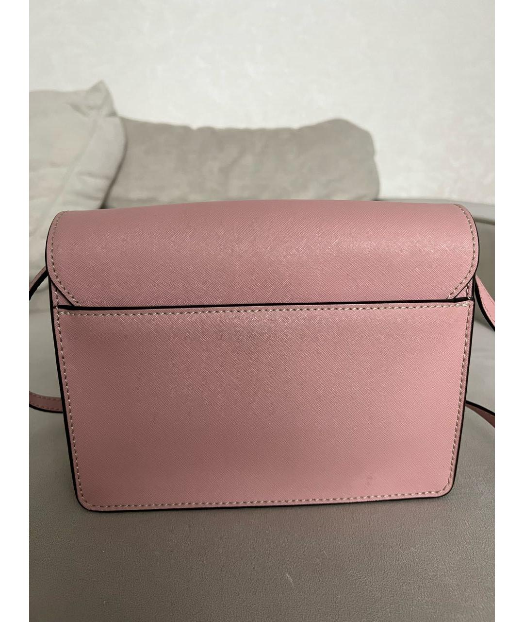 DKNY Розовая сумка через плечо из искусственной кожи, фото 3