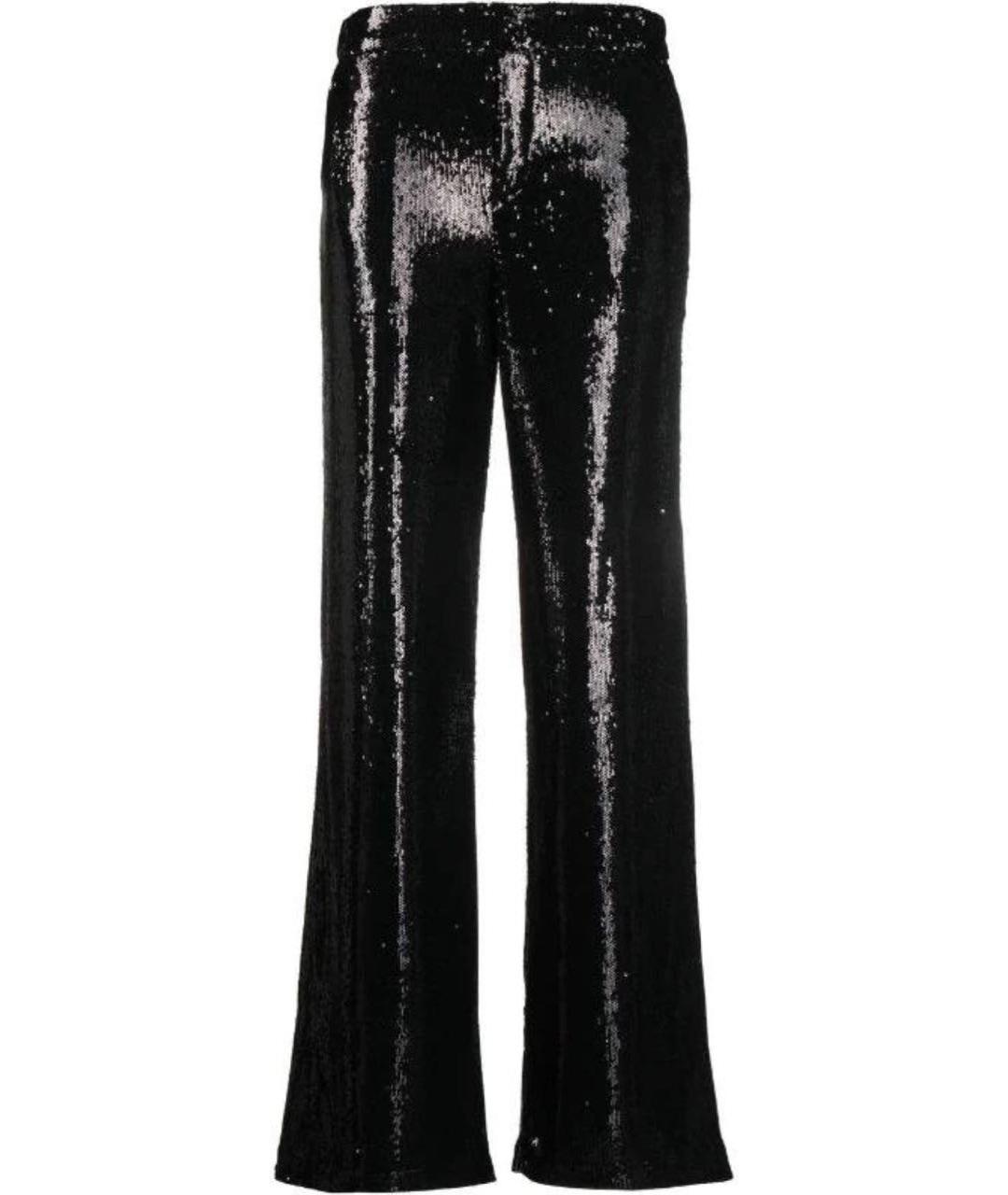 P.A.R.O.S.H. Черные полиэстеровые брюки широкие, фото 1