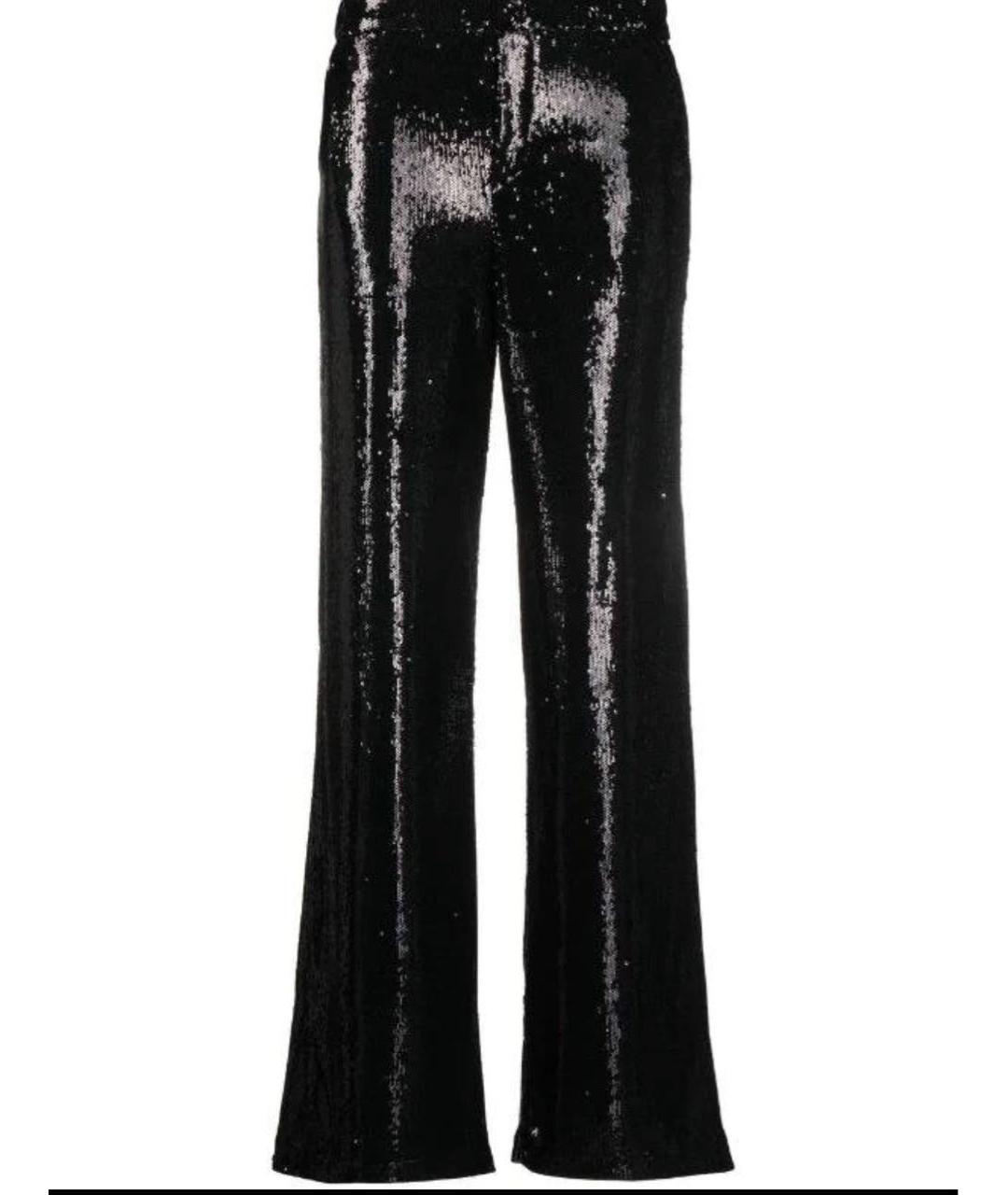 P.A.R.O.S.H. Черные полиэстеровые брюки широкие, фото 5