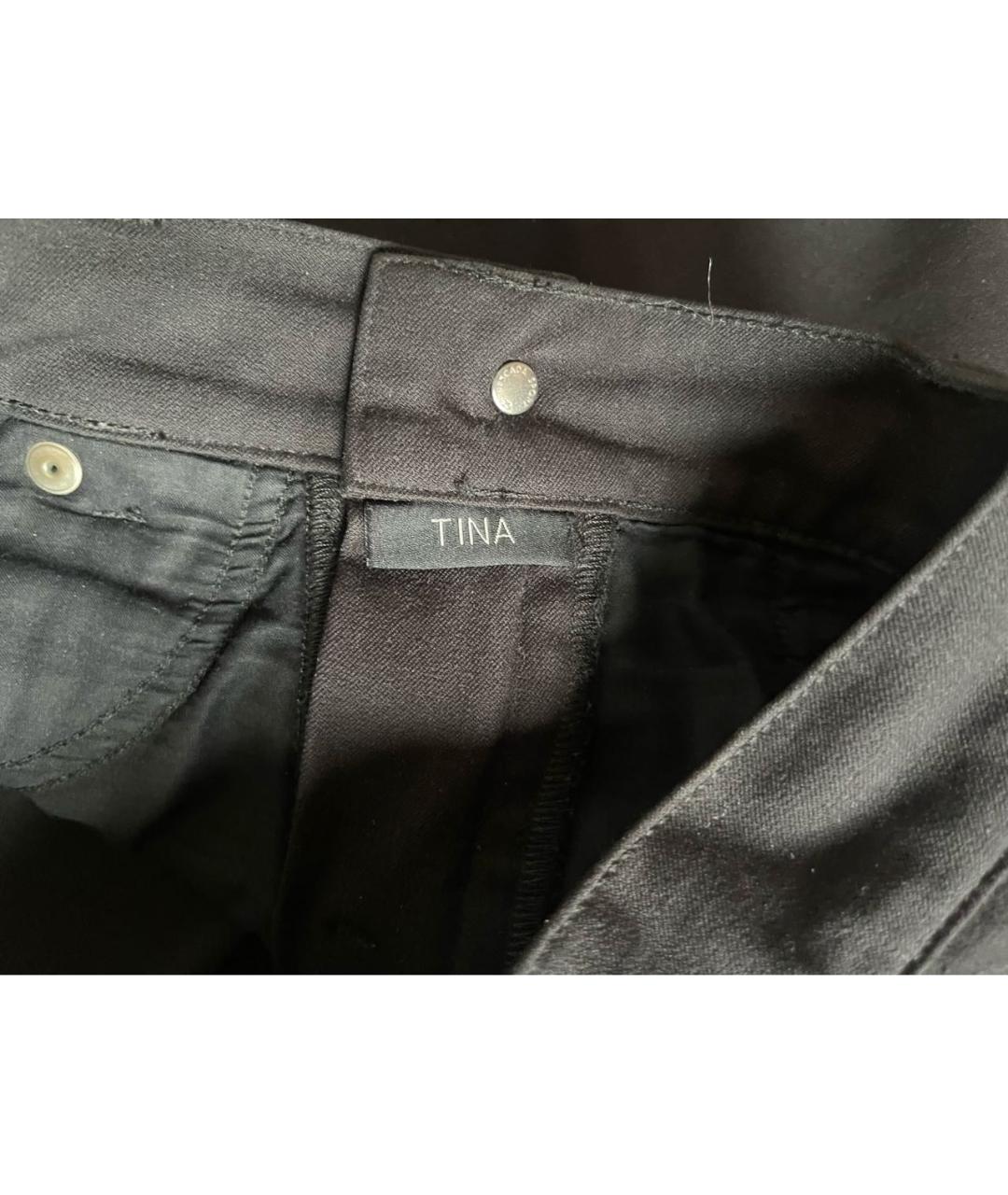 ESCADA Черные хлопко-эластановые брюки узкие, фото 6