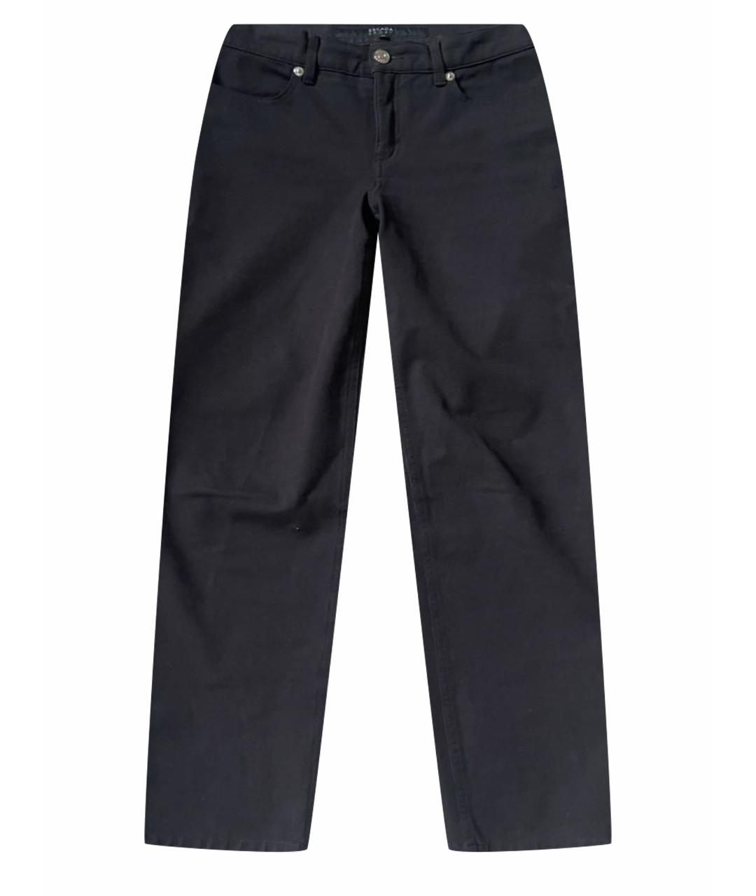ESCADA Черные хлопко-эластановые брюки узкие, фото 1