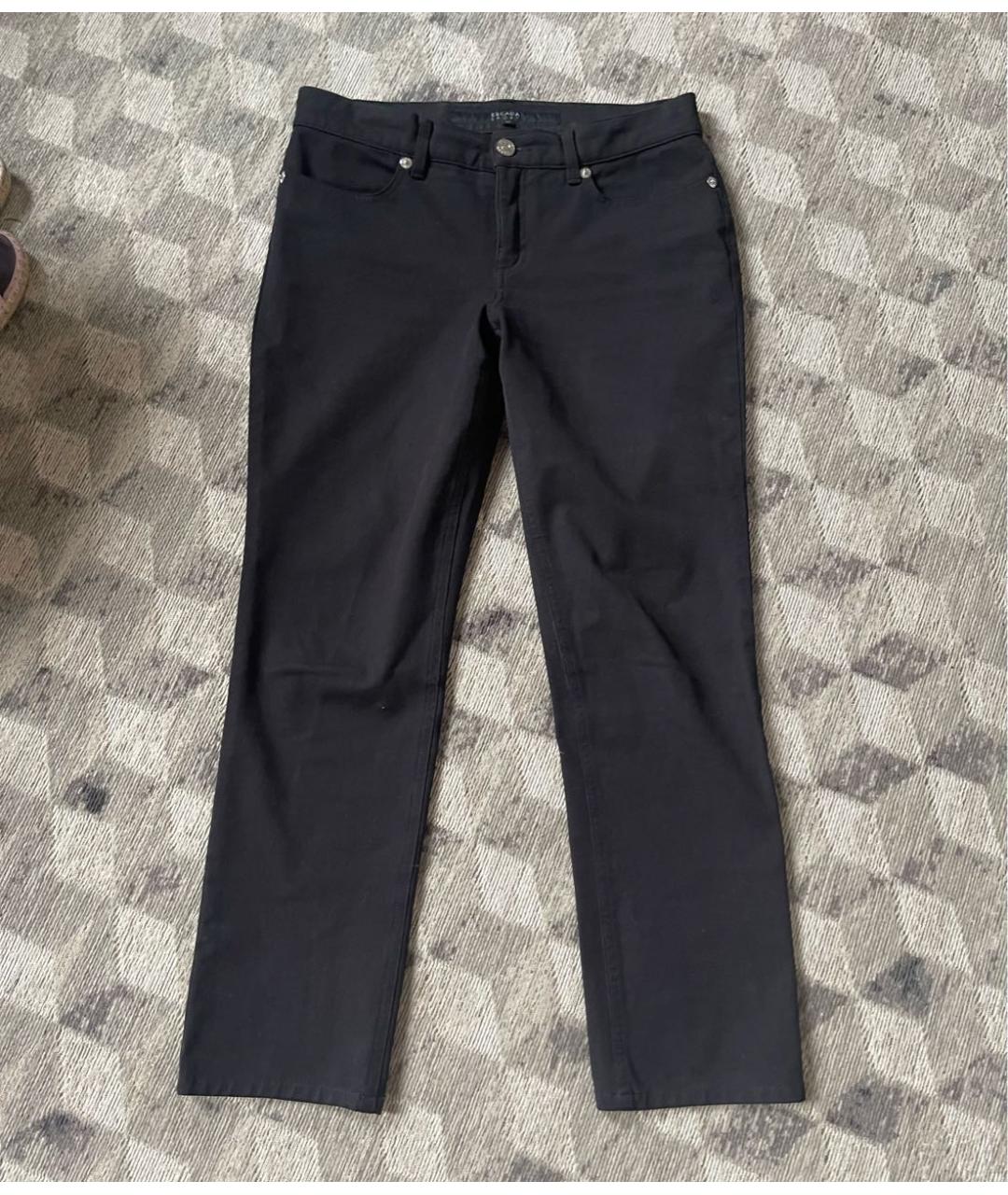 ESCADA Черные хлопко-эластановые брюки узкие, фото 9