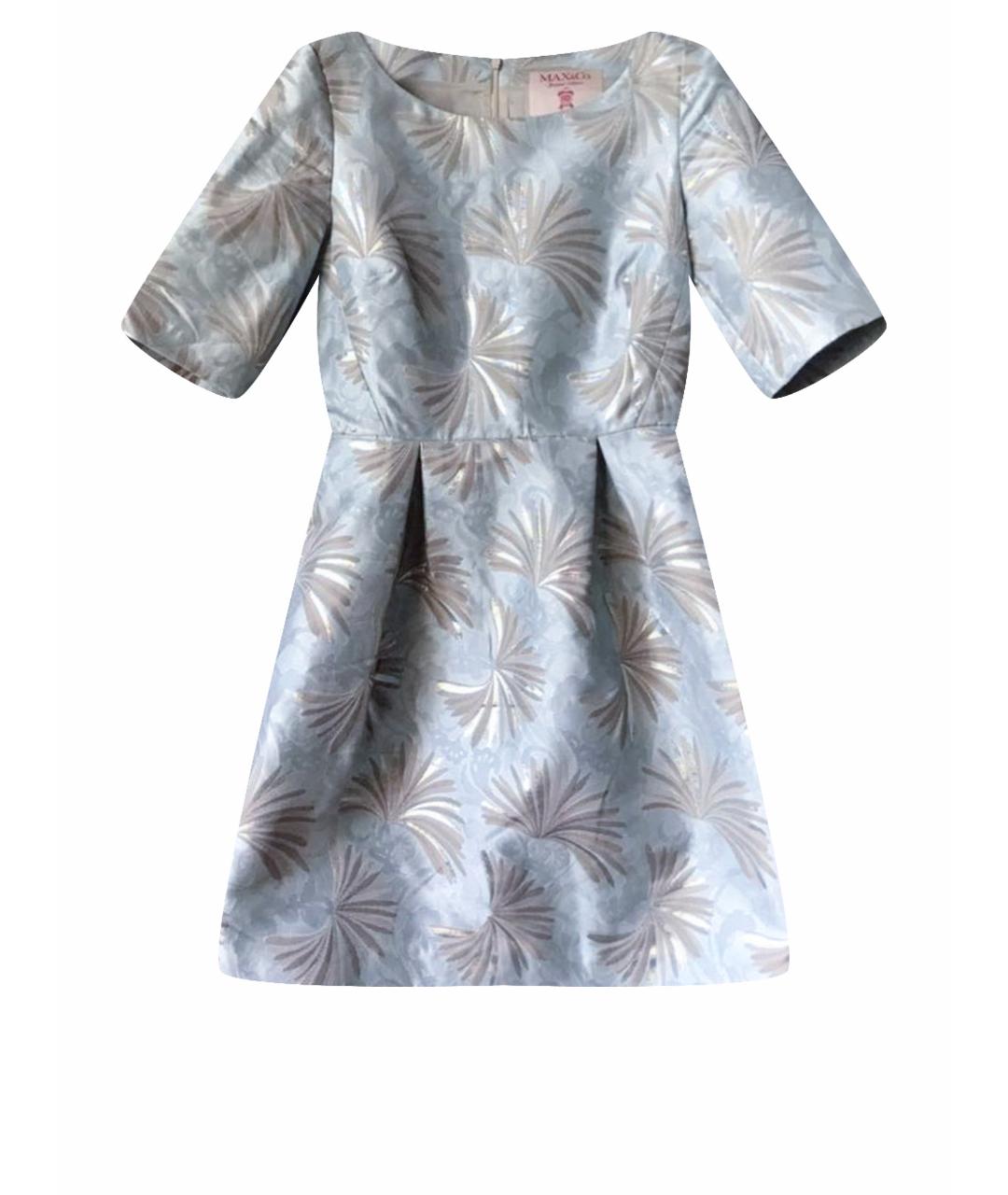 MAX&CO Голубое полиэстеровое коктейльное платье, фото 1