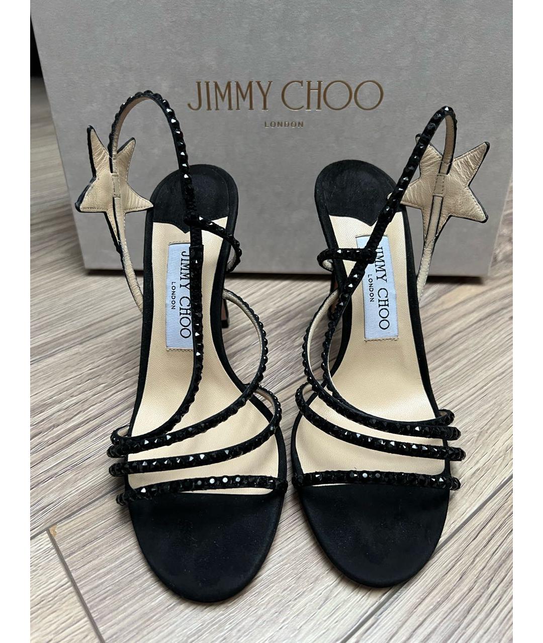 JIMMY CHOO Черные замшевые босоножки, фото 2