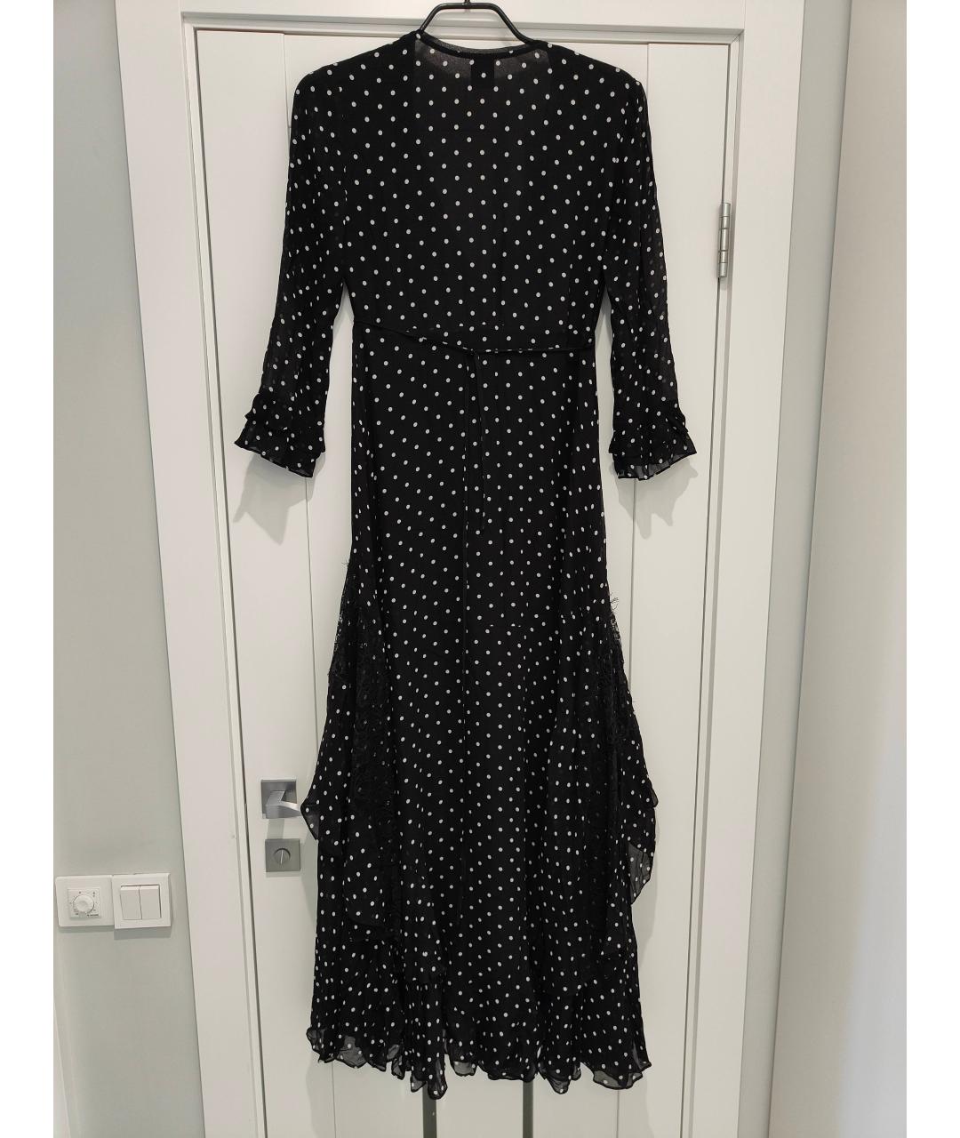 PINKO Черное шифоновое вечернее платье, фото 2