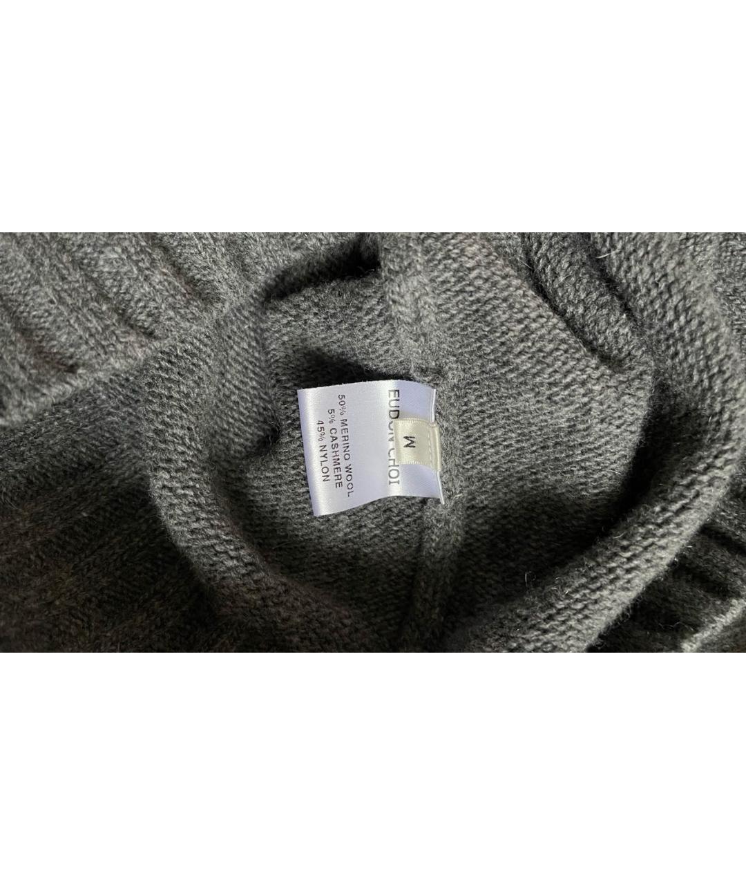 EUDON CHOI Антрацитовый шерстяной джемпер / свитер, фото 4