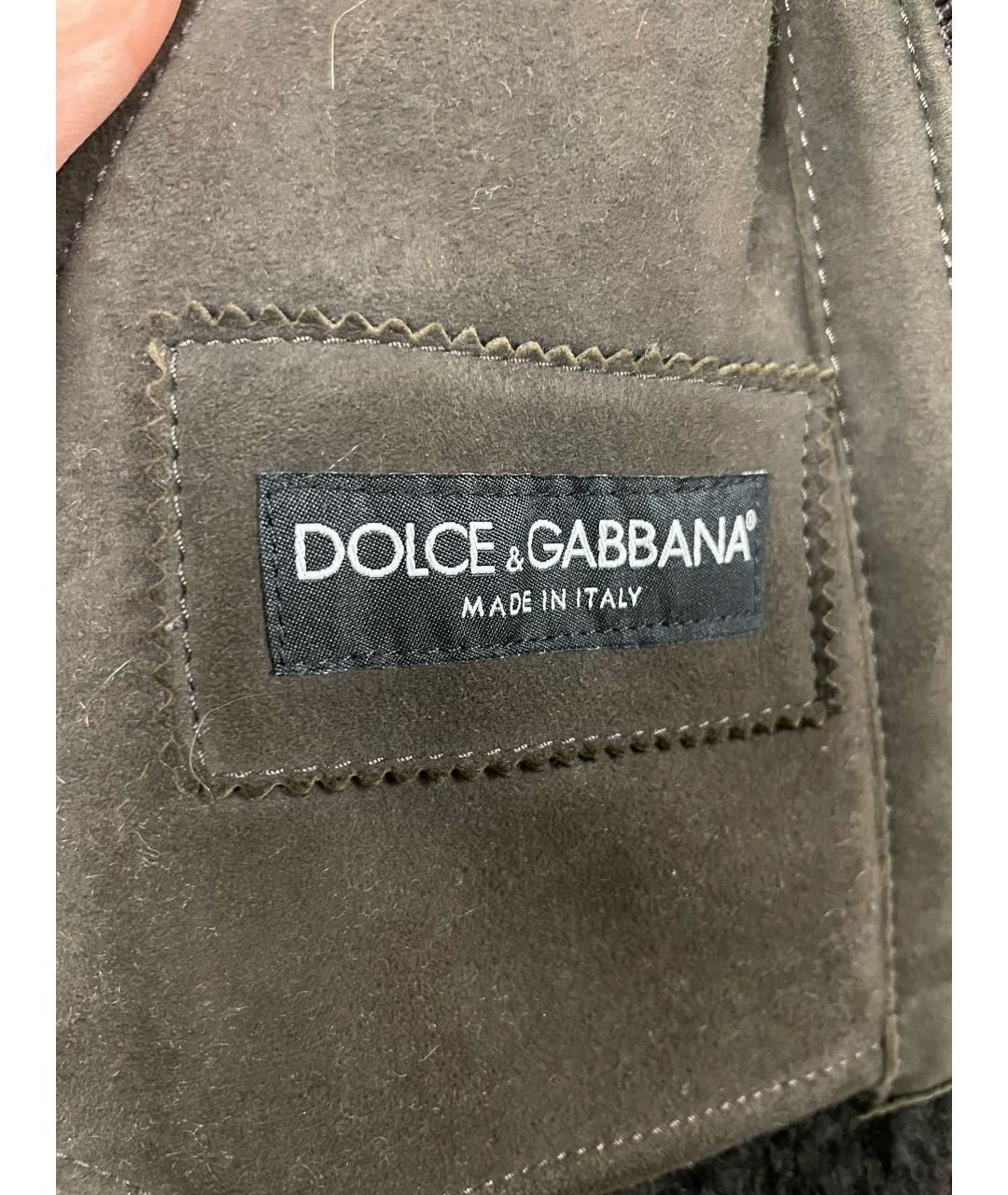 DOLCE&GABBANA Черная замшевая дубленка, фото 3