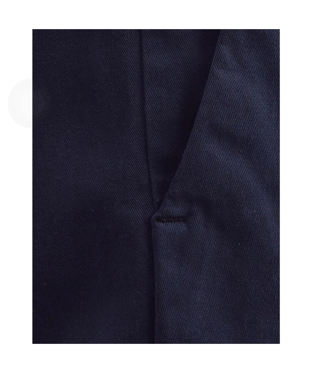 ERMENEGILDO ZEGNA Темно-синие хлопко-эластановые классические брюки, фото 4