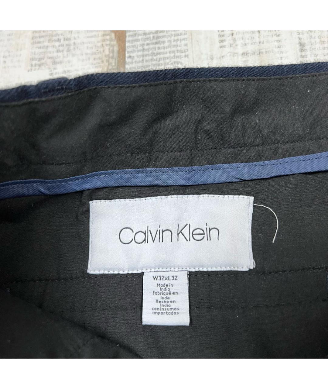 CALVIN KLEIN Темно-синие повседневные брюки, фото 3