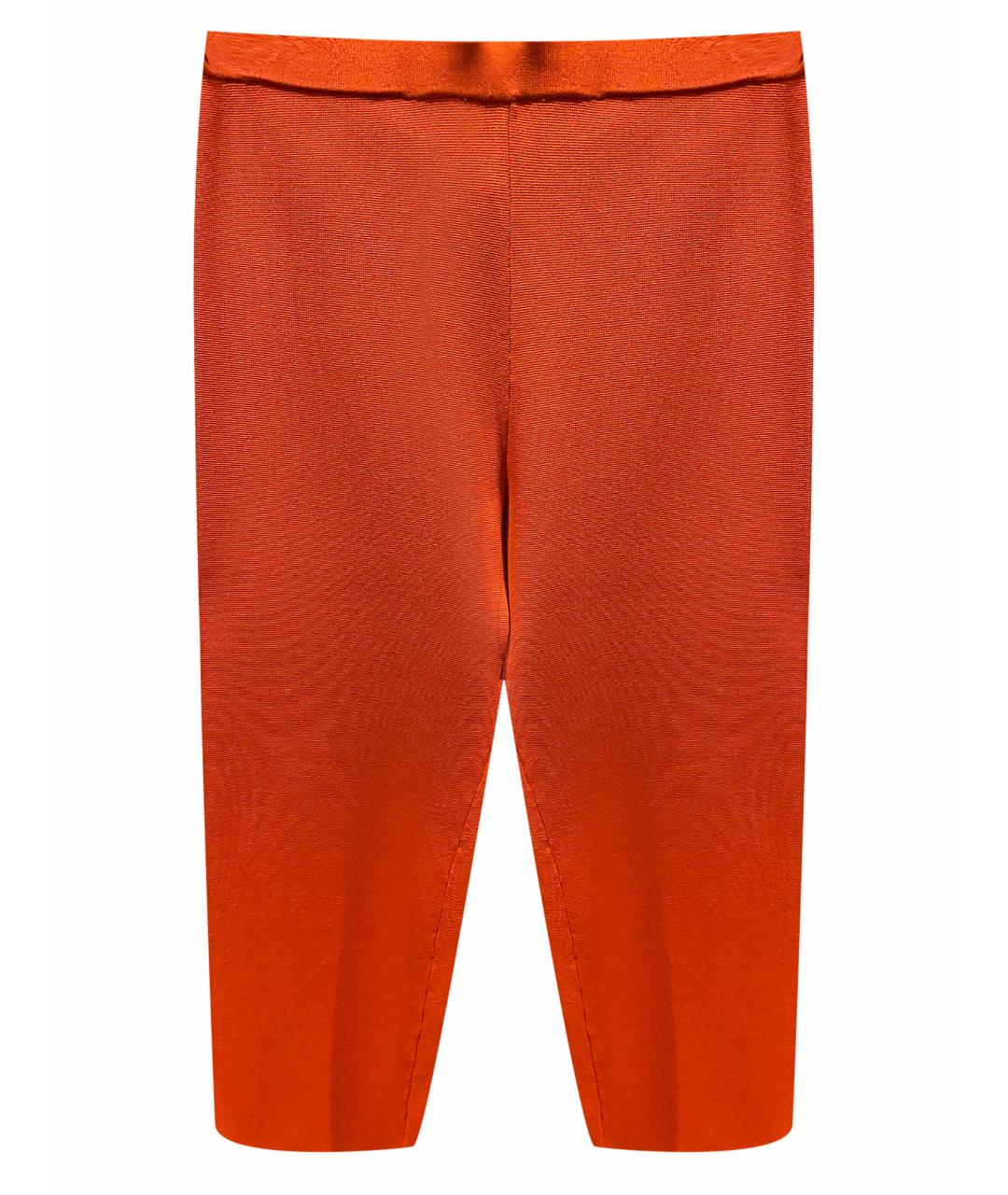 MARINA RINALDI Оранжевое вискозные прямые брюки, фото 1