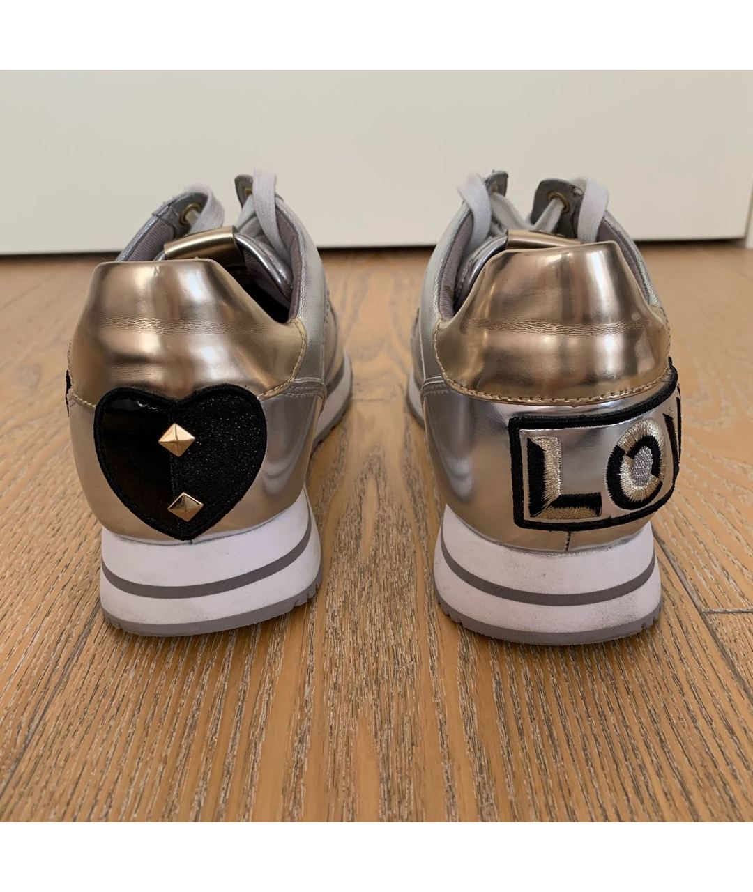 MICHAEL KORS Серебряные кроссовки из искусственной кожи, фото 4