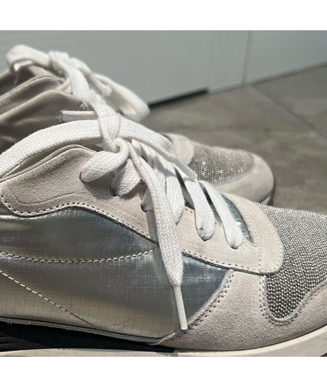 BRUNELLO CUCINELLI Серые замшевые кроссовки, фото 4