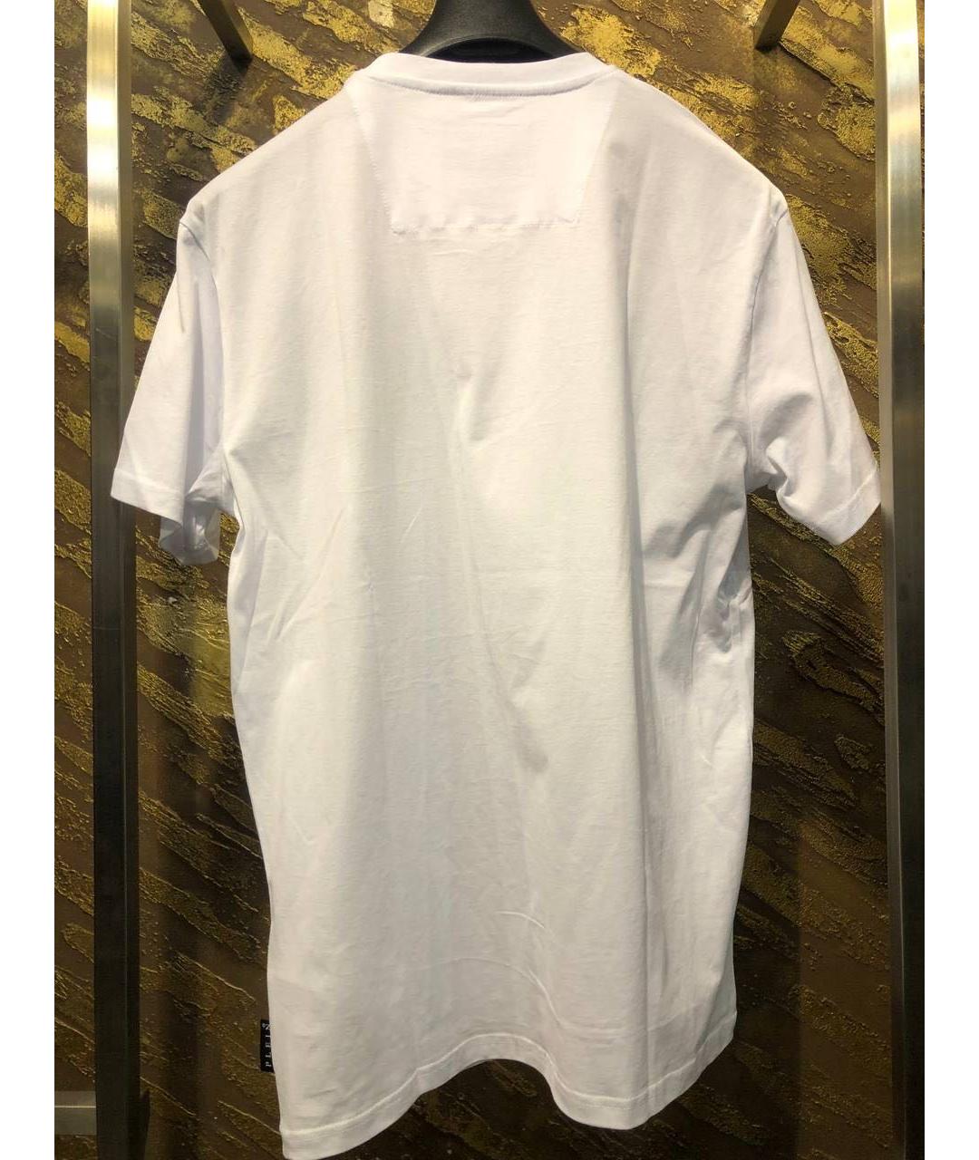 PHILIPP PLEIN Белая хлопковая футболка, фото 2