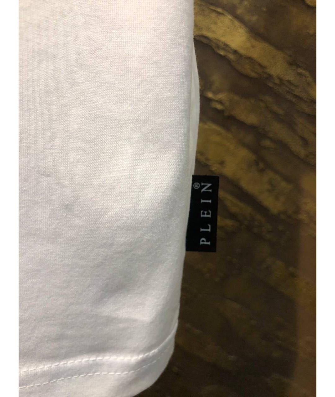 PHILIPP PLEIN Белая хлопковая футболка, фото 8