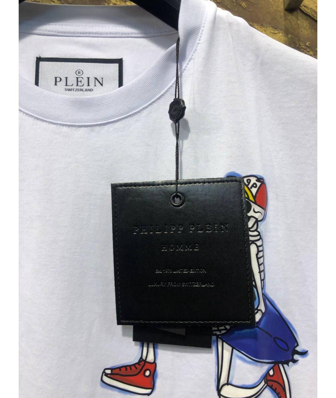 PHILIPP PLEIN Белая хлопковая футболка, фото 3