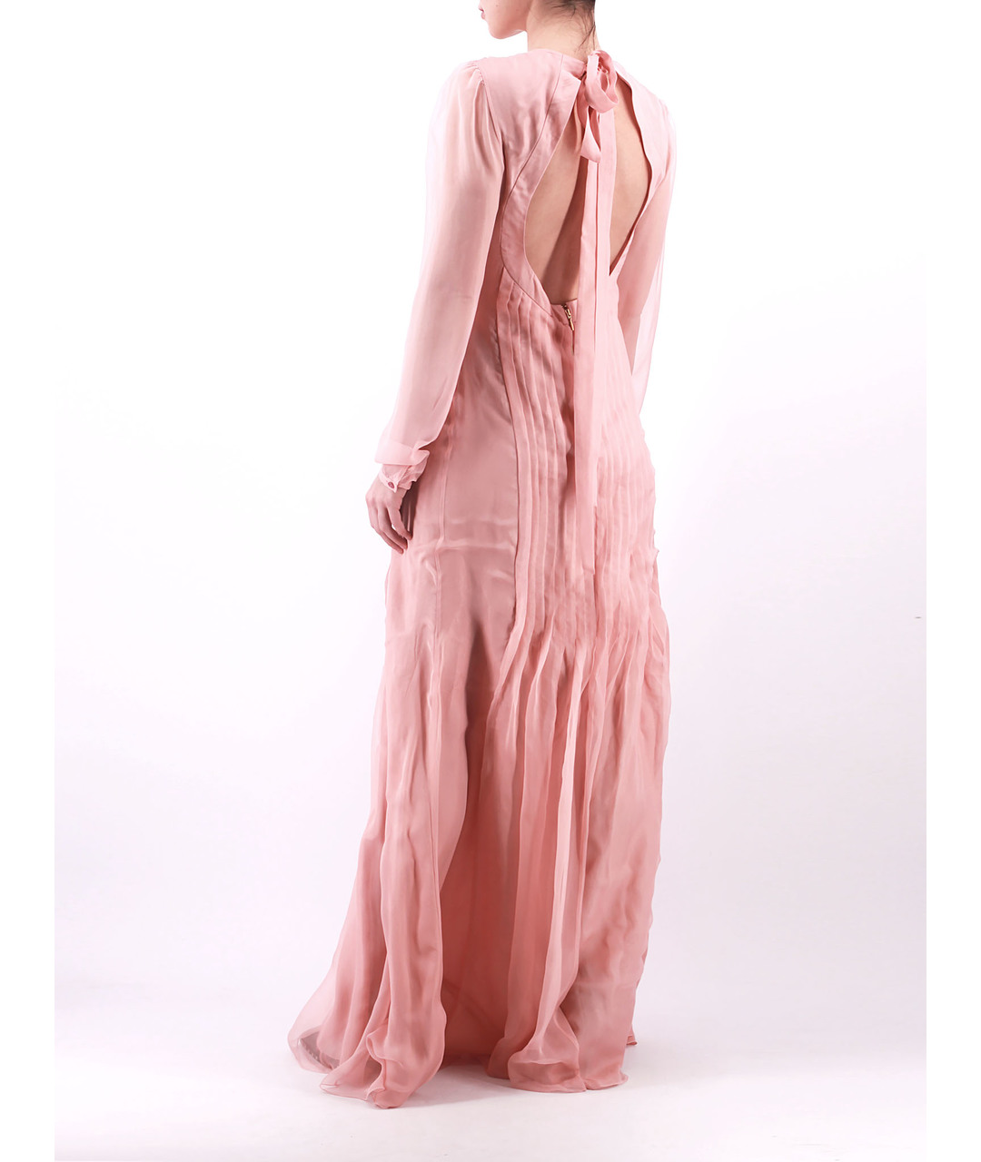 ROCHAS Розовое шелковое повседневное платье, фото 3