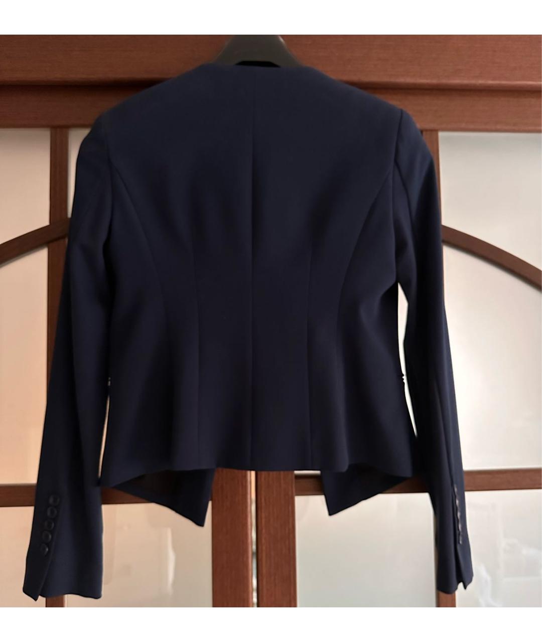 BCBG MAXAZRIA Темно-синий полиэстеровый жакет/пиджак, фото 2