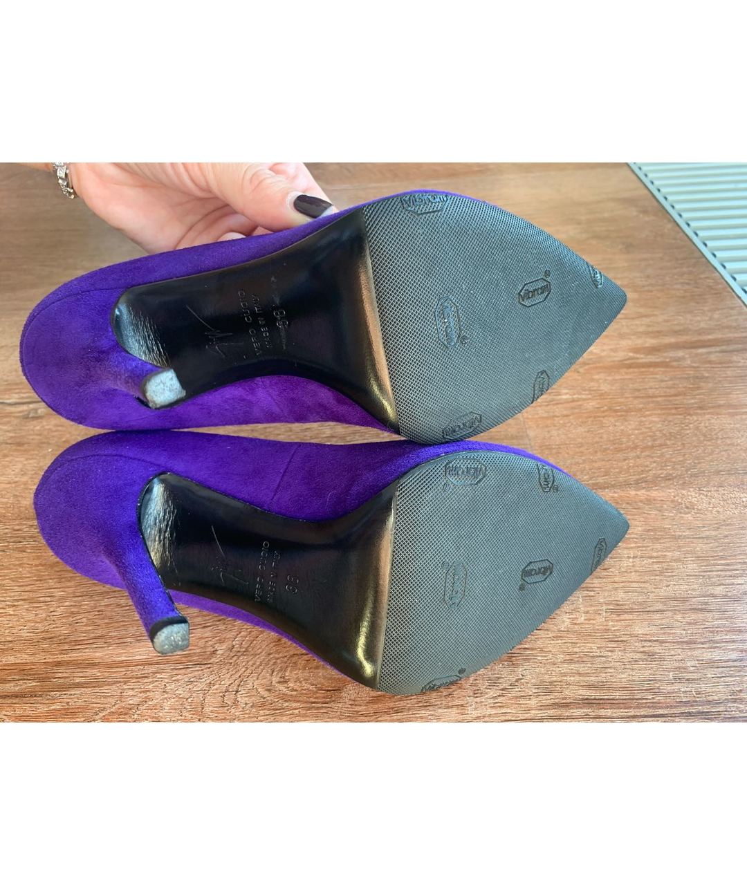 GIUSEPPE ZANOTTI DESIGN Фиолетовые замшевые туфли, фото 5