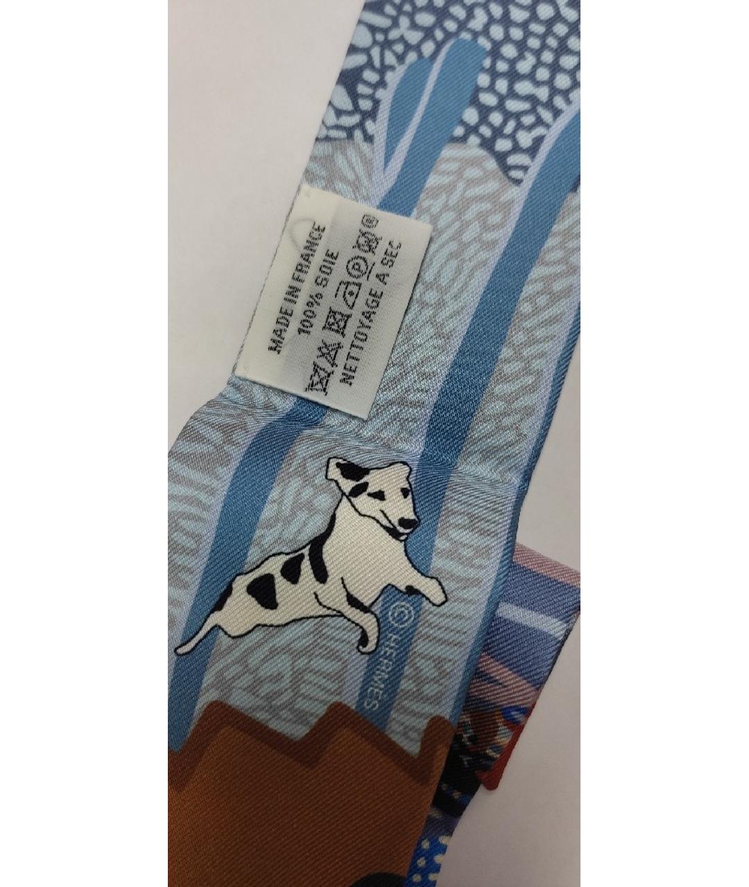 HERMES Синяя повязка на голову, фото 4