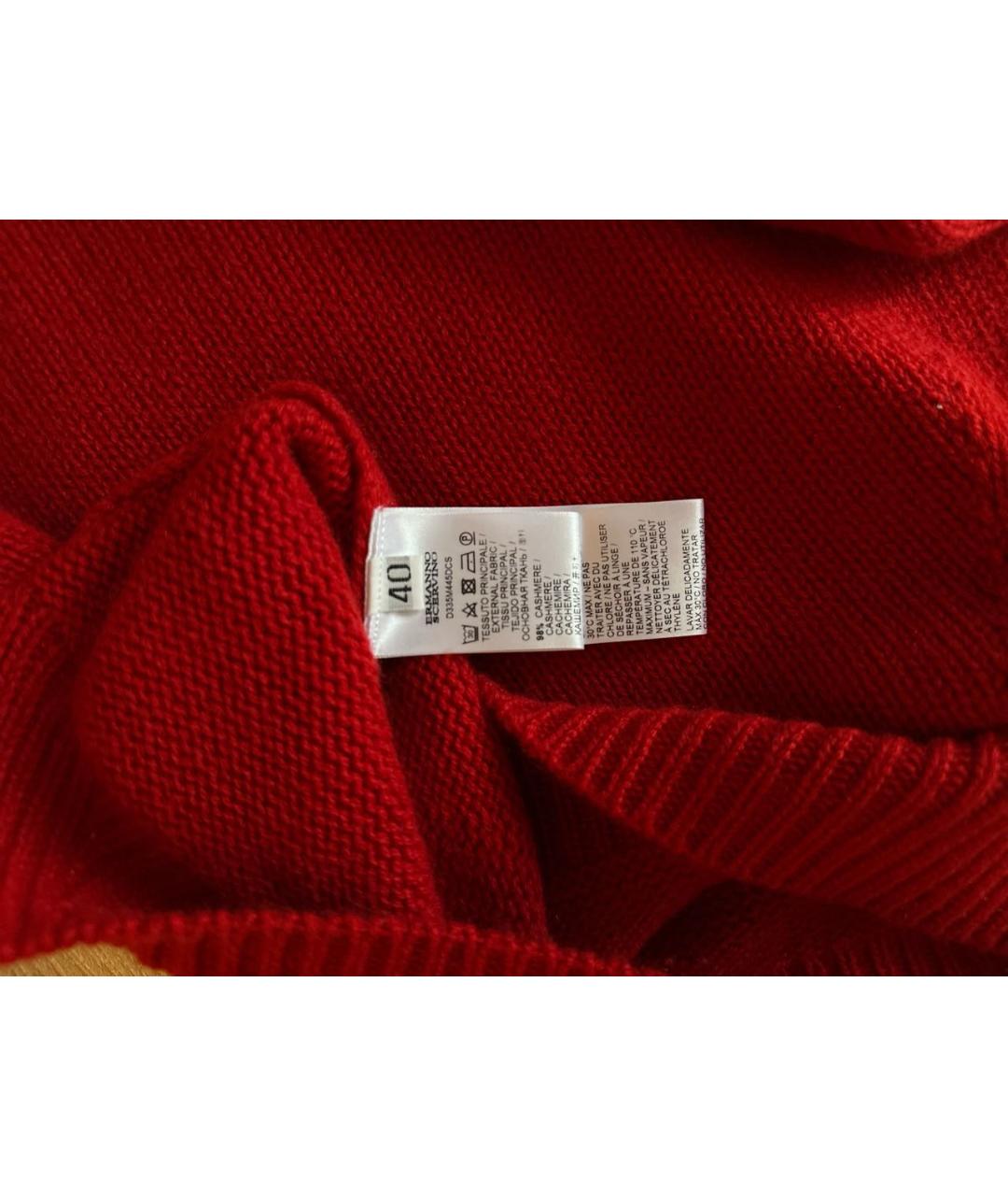 ERMANNO ERMANNO Красный кашемировый джемпер / свитер, фото 6