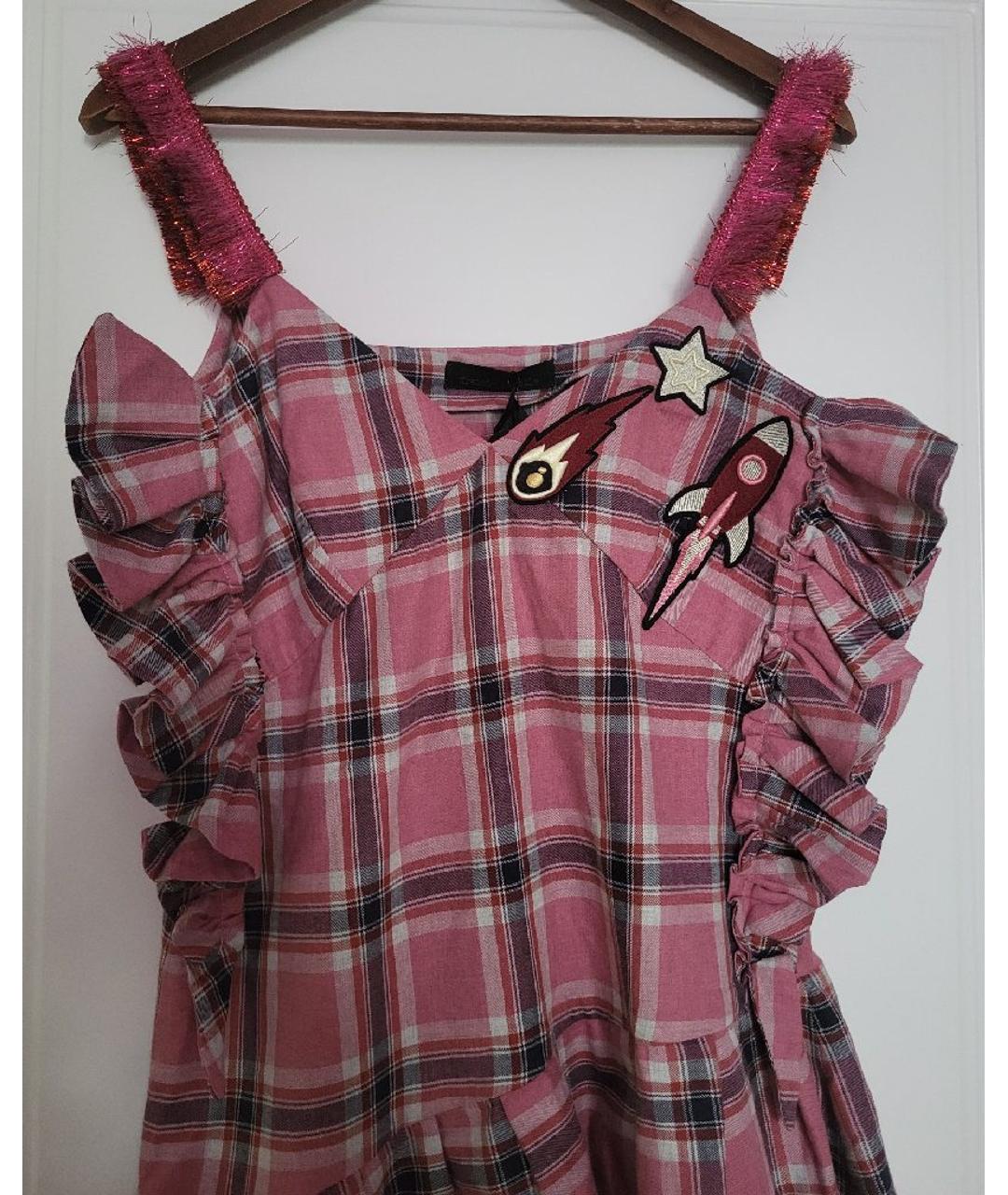 FRANKIE MORELLO Розовое хлопковое повседневное платье, фото 4