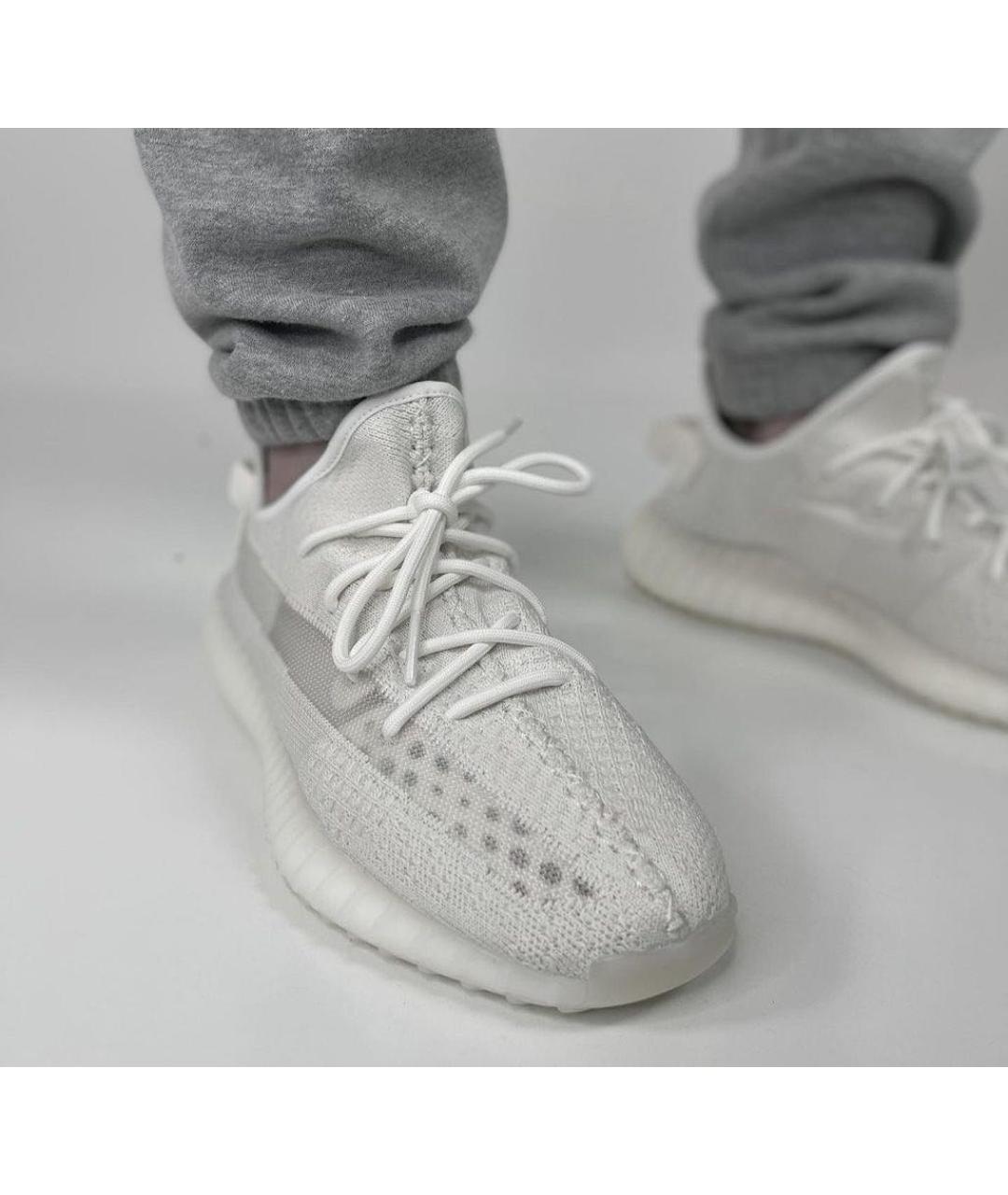 ADIDAS YEEZY Белые текстильные кроссовки, фото 6