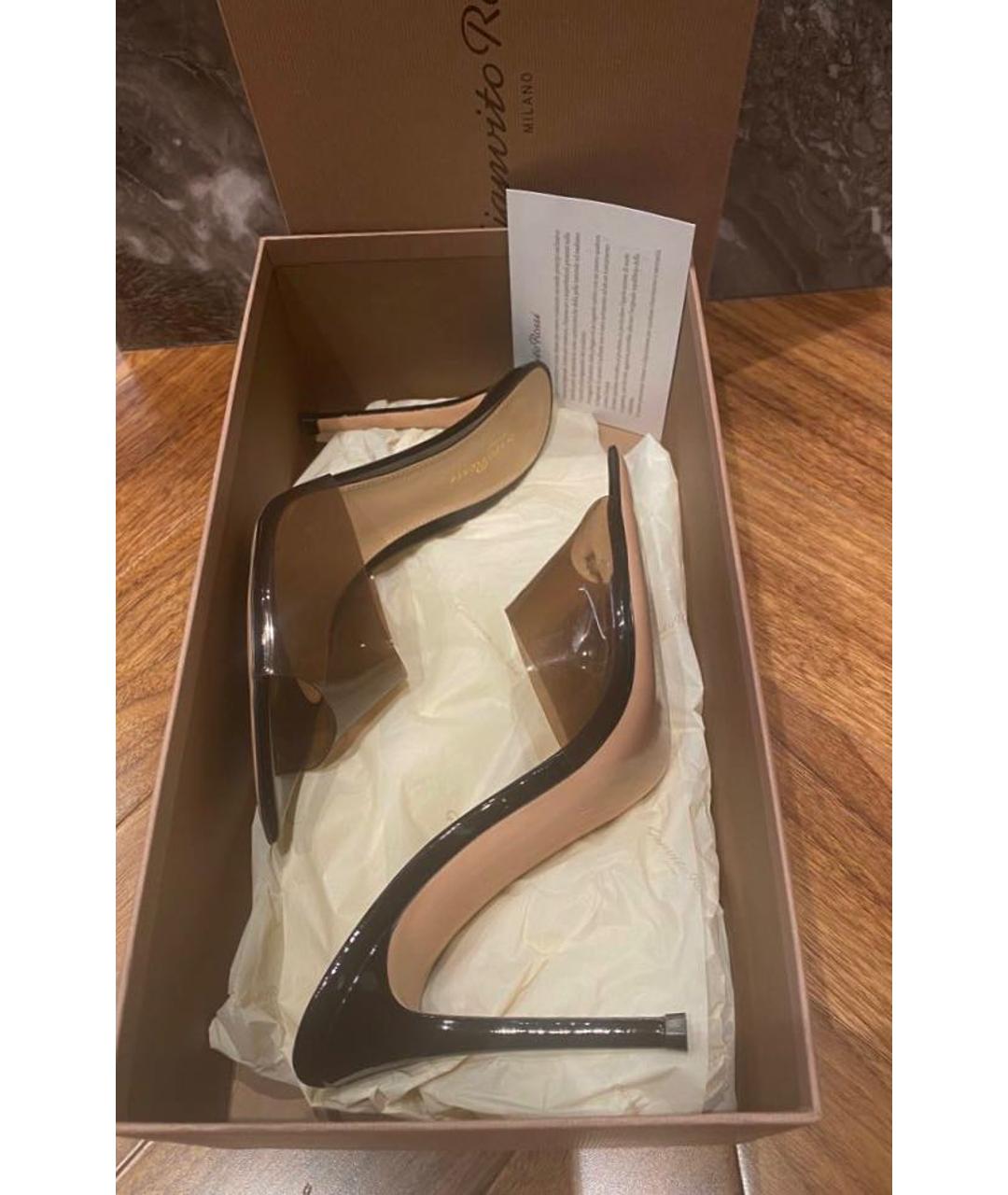 GIANVITO ROSSI Черные мюли, фото 2
