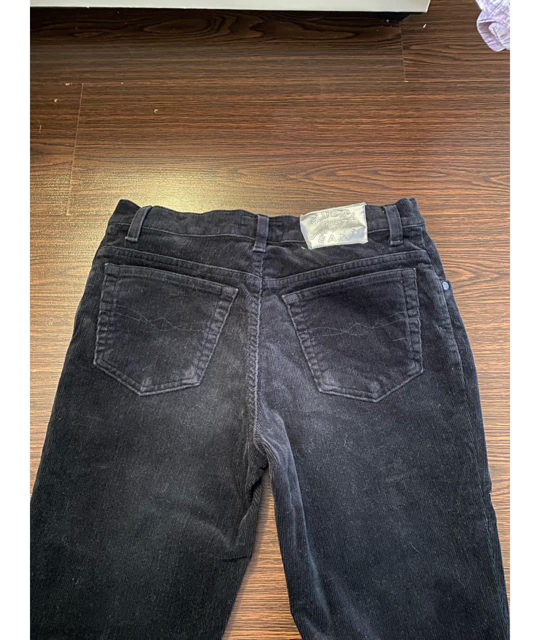BLUGIRL Черные велюровые прямые брюки, фото 6