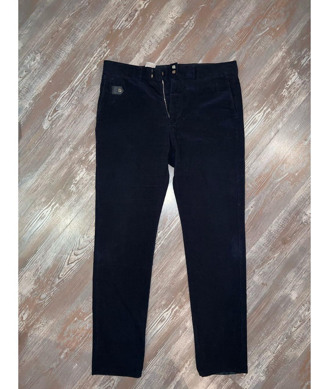 LOUIS VUITTON PRE-OWNED Черные велюровые классические брюки, фото 6
