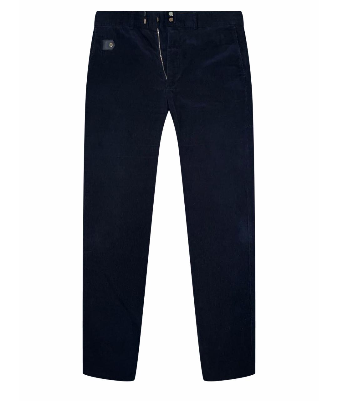 LOUIS VUITTON PRE-OWNED Черные велюровые классические брюки, фото 1