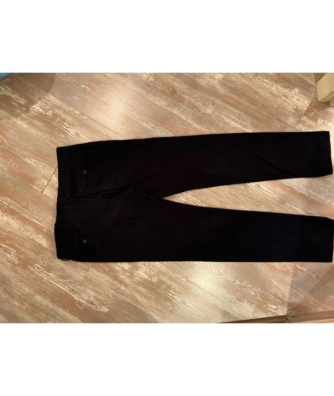 LOUIS VUITTON PRE-OWNED Черные велюровые классические брюки, фото 2
