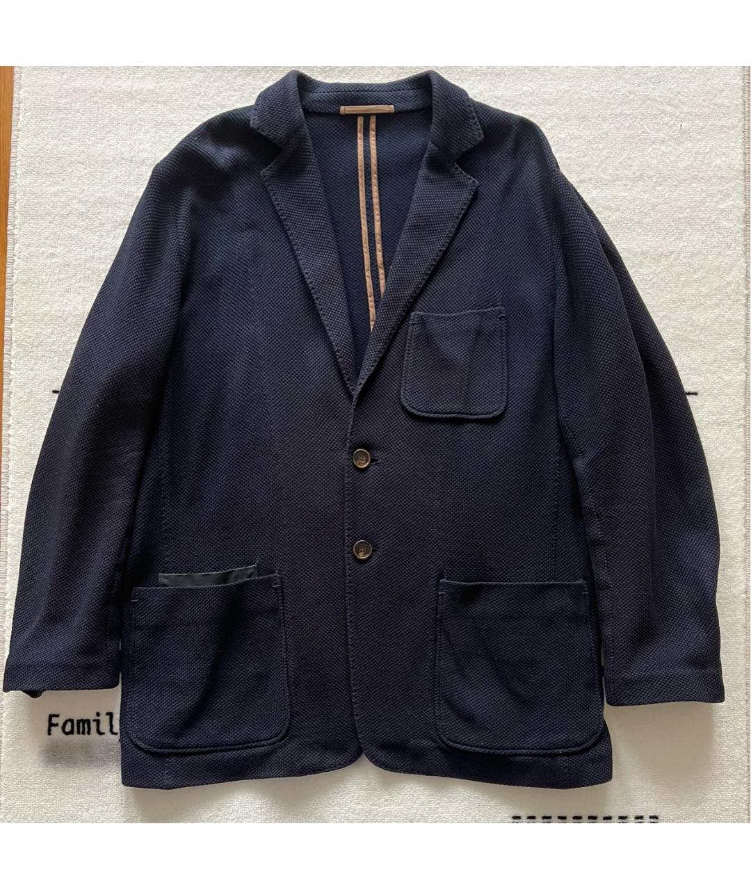 BERLUTI Темно-синий хлопковый пиджак, фото 9