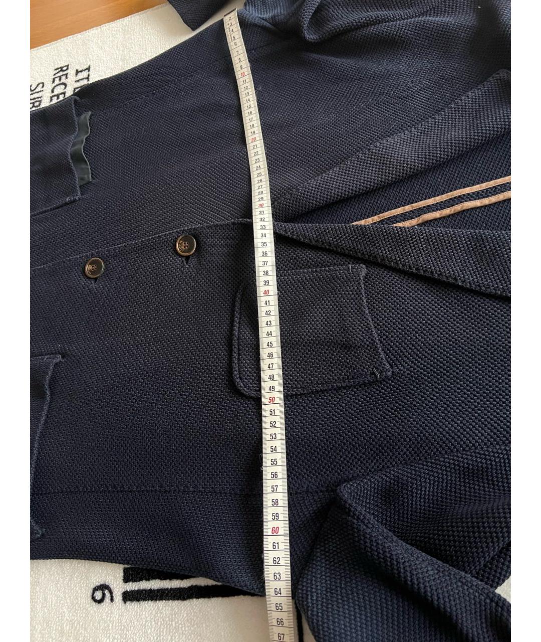 BERLUTI Темно-синий хлопковый пиджак, фото 8